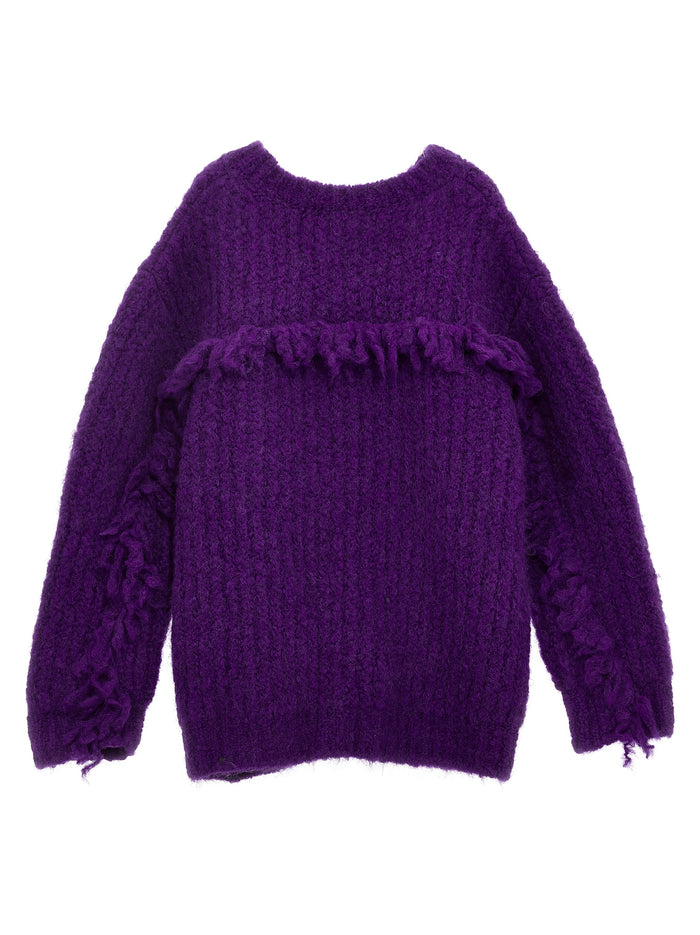Fringed sweater Purple Ac Wo Pa Wp Ea Sweater, Cardigans