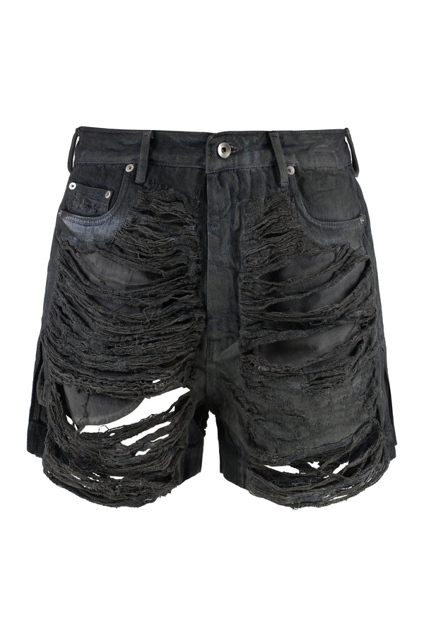Rick Owens Cotton Bermuda Shorts Grey