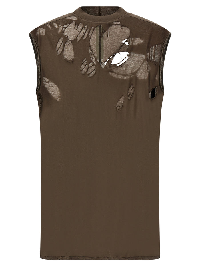 Tarp T top Gray Cotton Tops