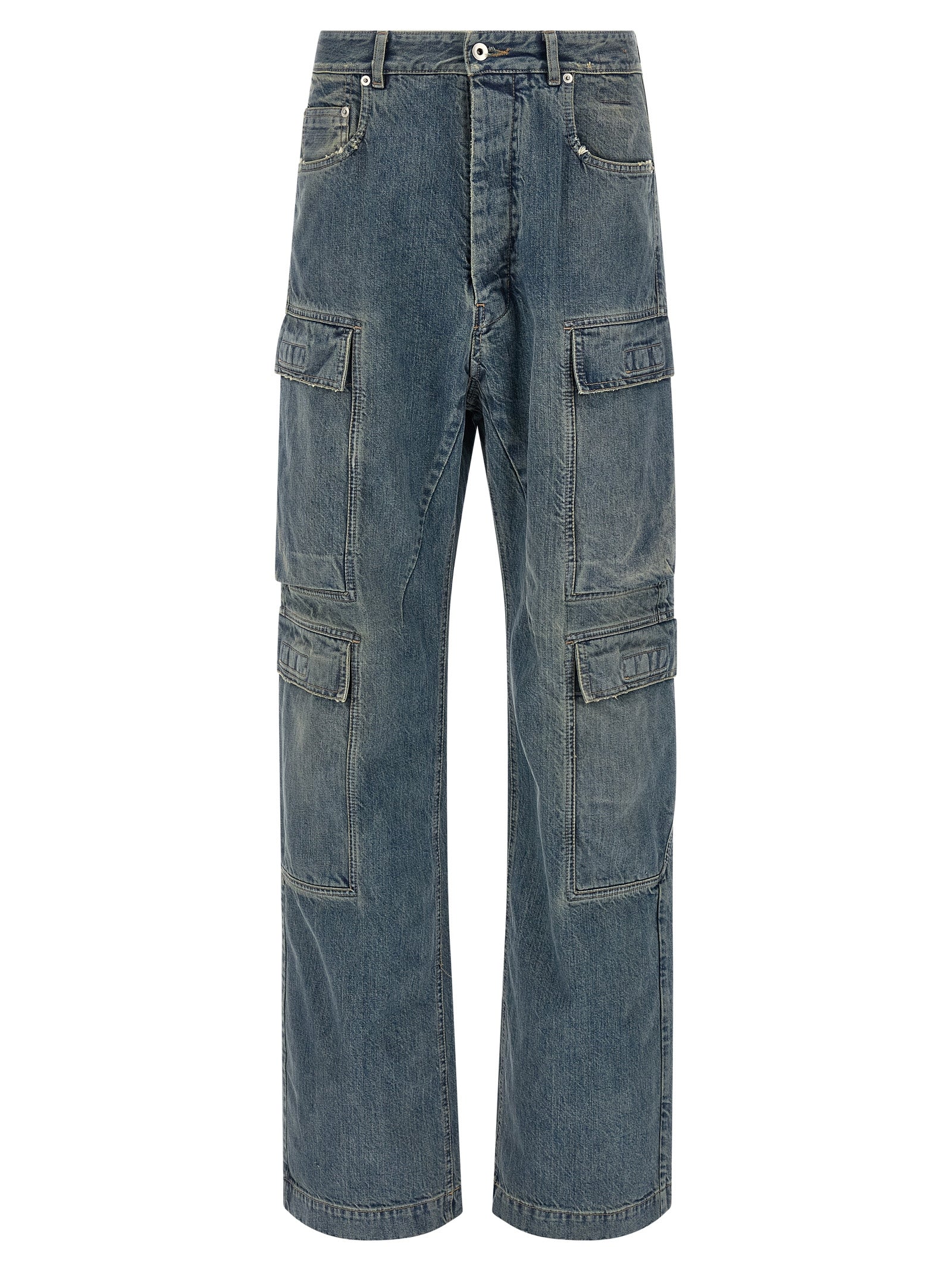 Double Cargo jeans Blue Cotton