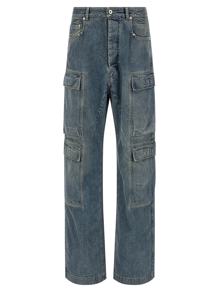 Double Cargo jeans Blue Cotton