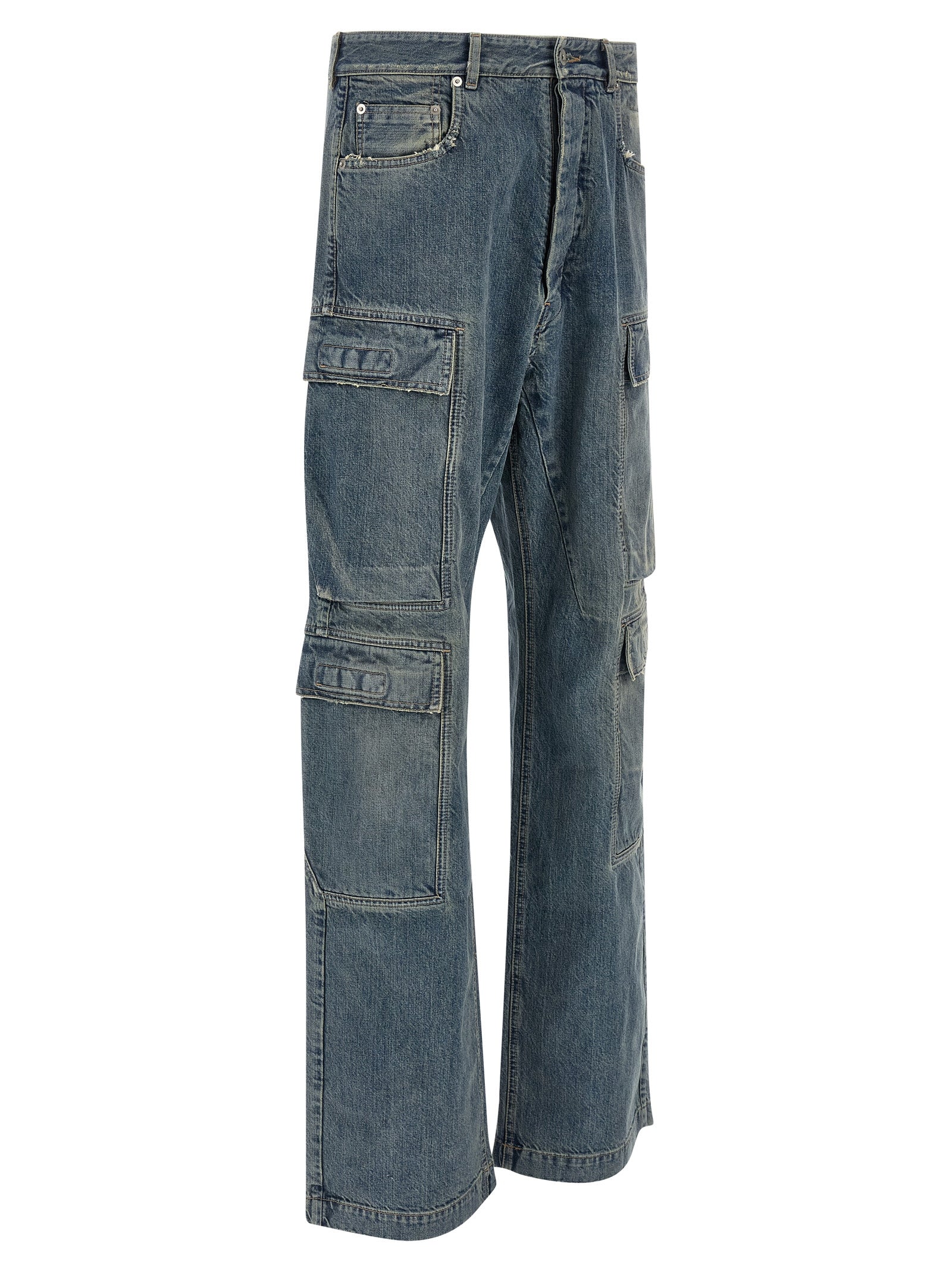 Double Cargo jeans Blue Cotton