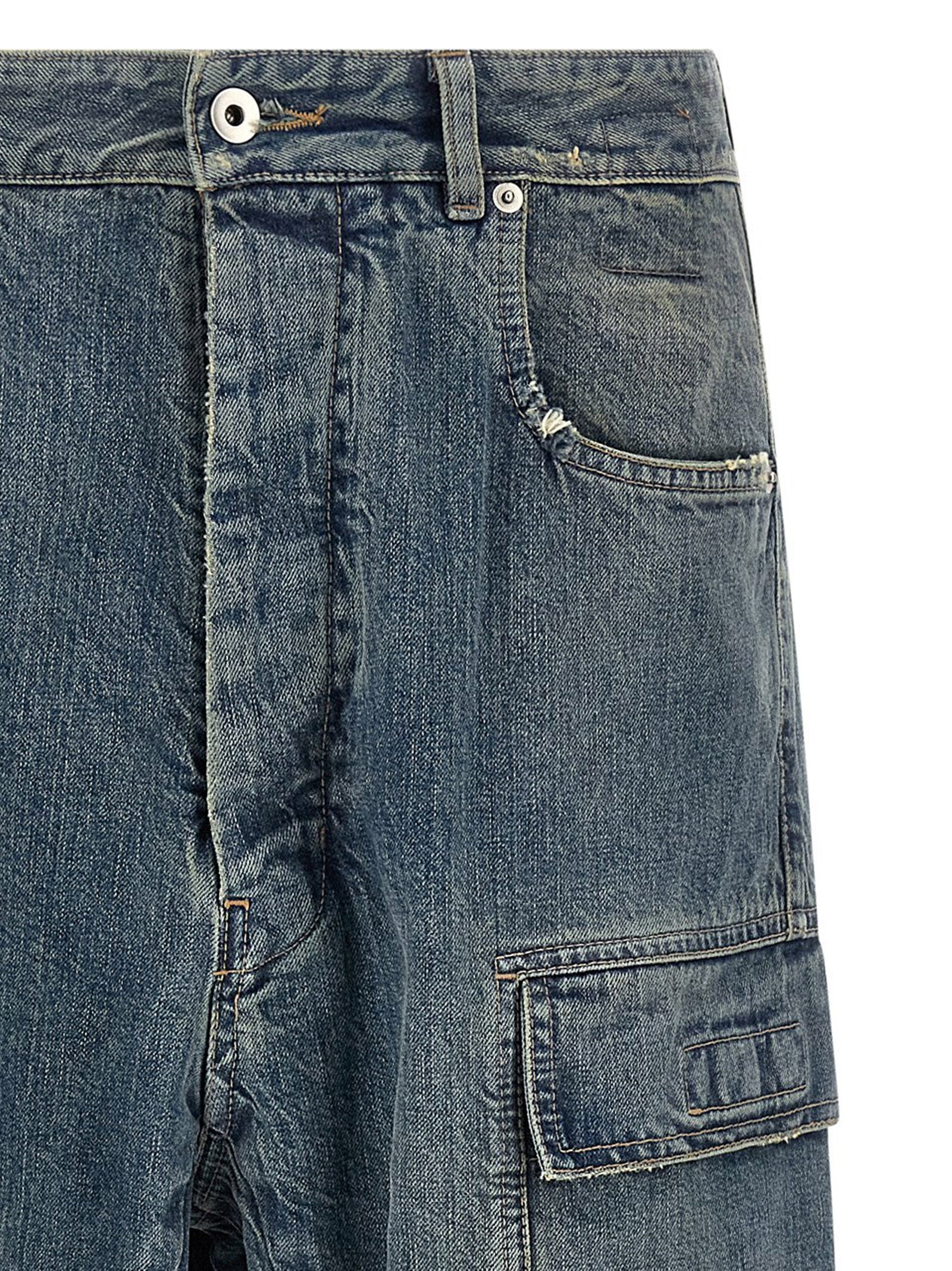 Double Cargo jeans Blue Cotton