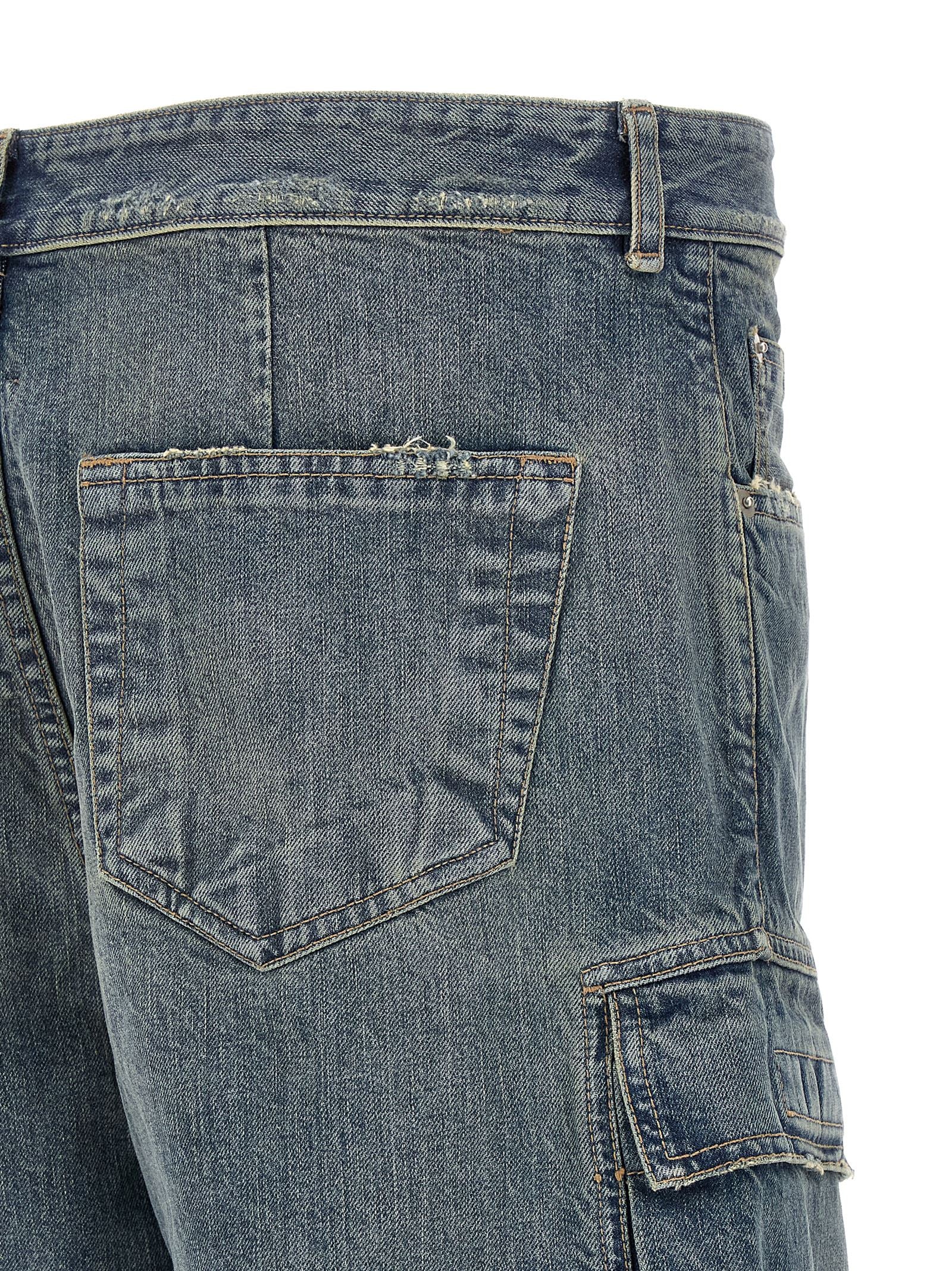 Double Cargo jeans Blue Cotton