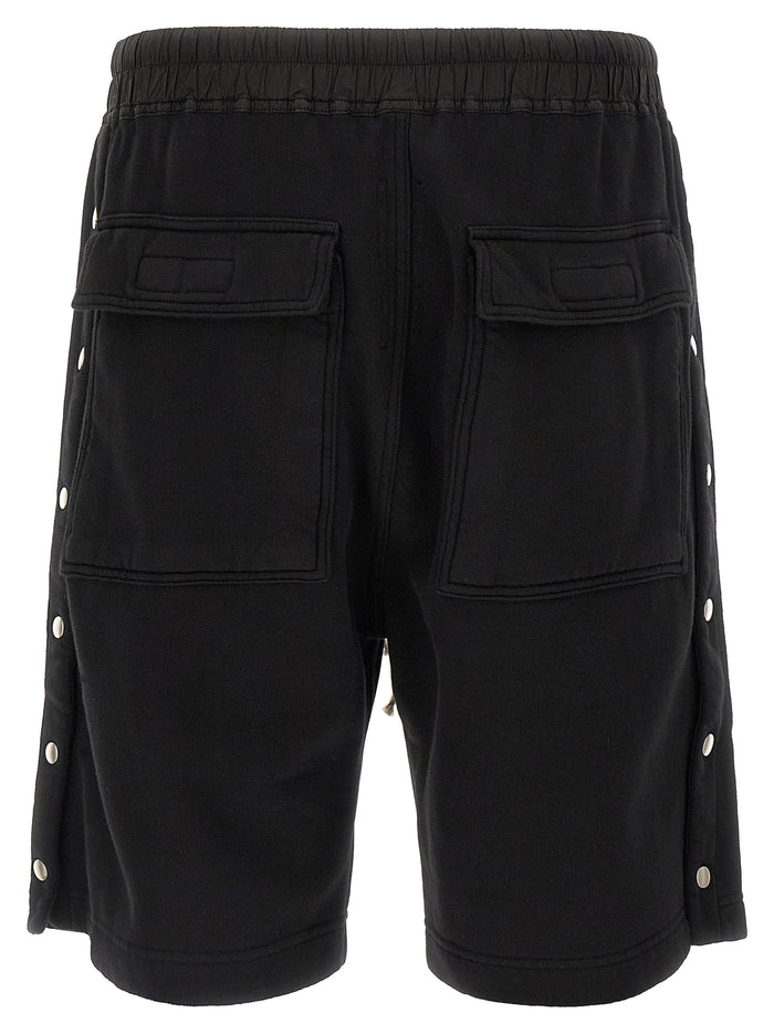 Wide Pusher Short bermuda Black Cotton Bermuda