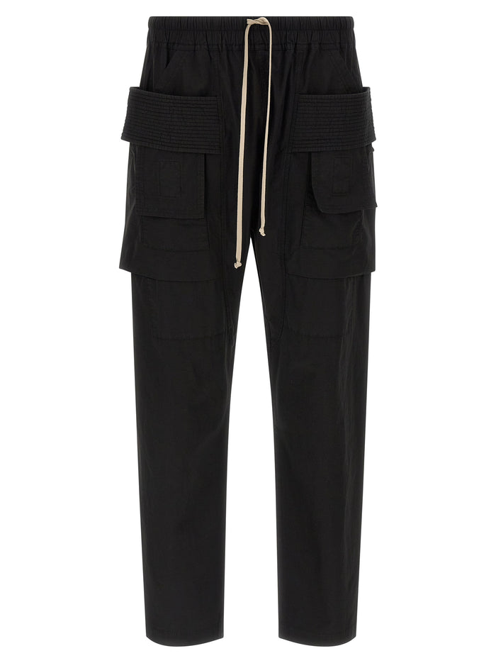 Creatch Cargo Drawstring pants Black Cotton
