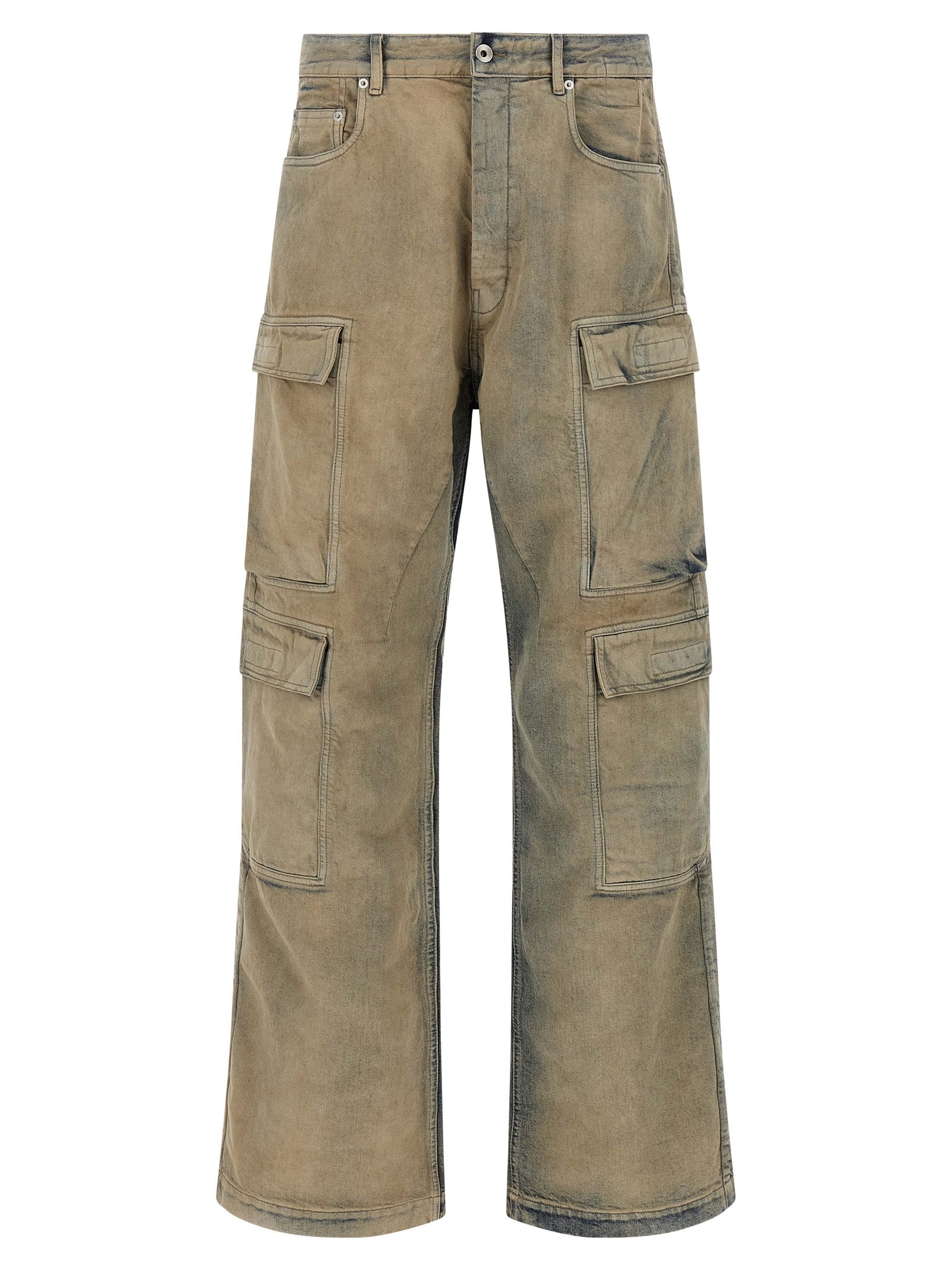 Double Cargo jeans Beige Cotton