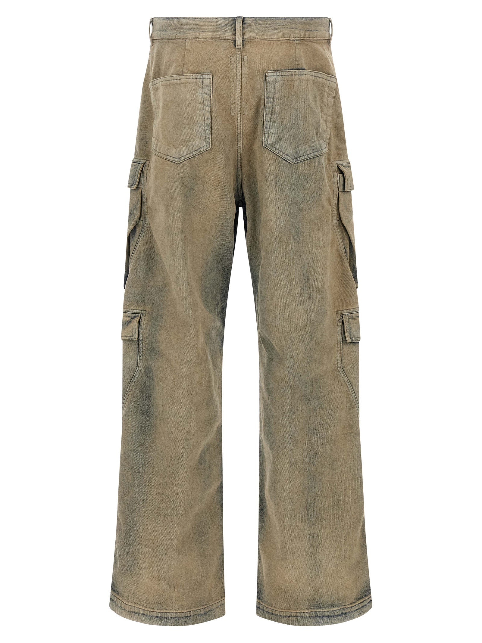 Double Cargo jeans Beige Cotton