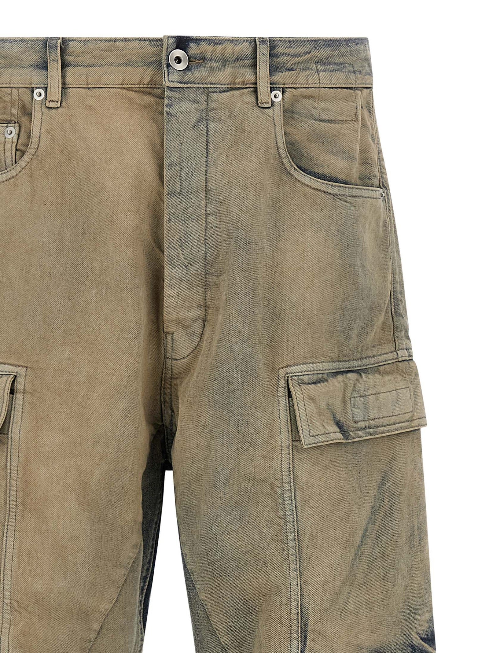 Double Cargo jeans Beige Cotton