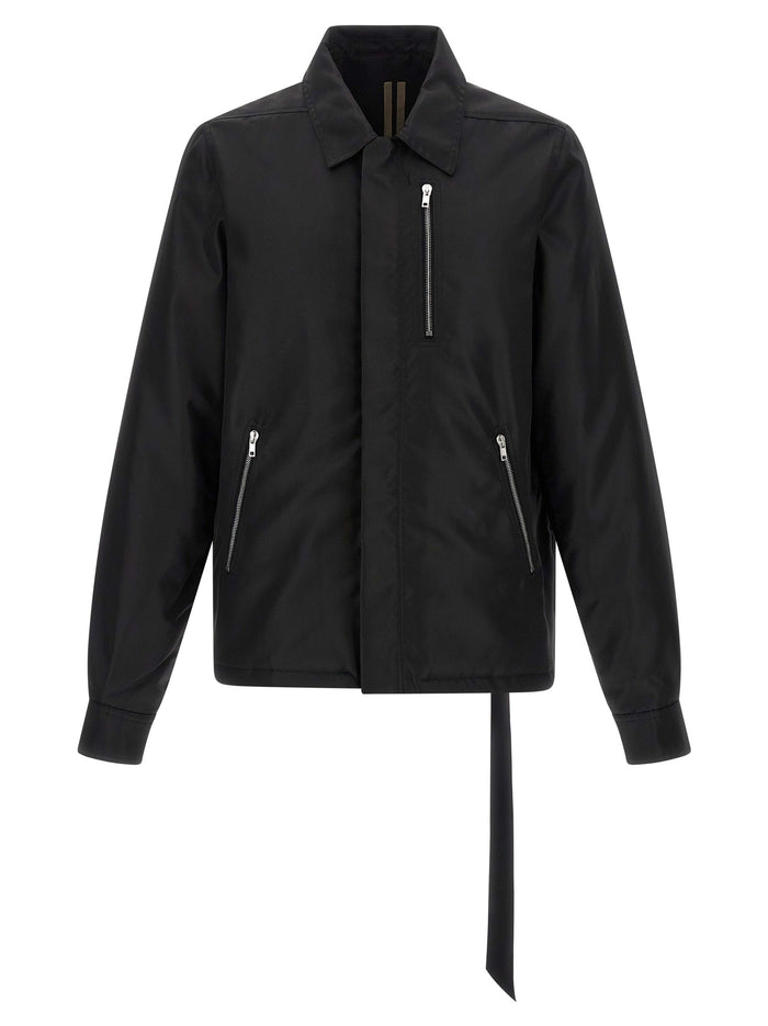 Concealed Zipfront jacket Black Nylon Down Jacket, Parka, Casual