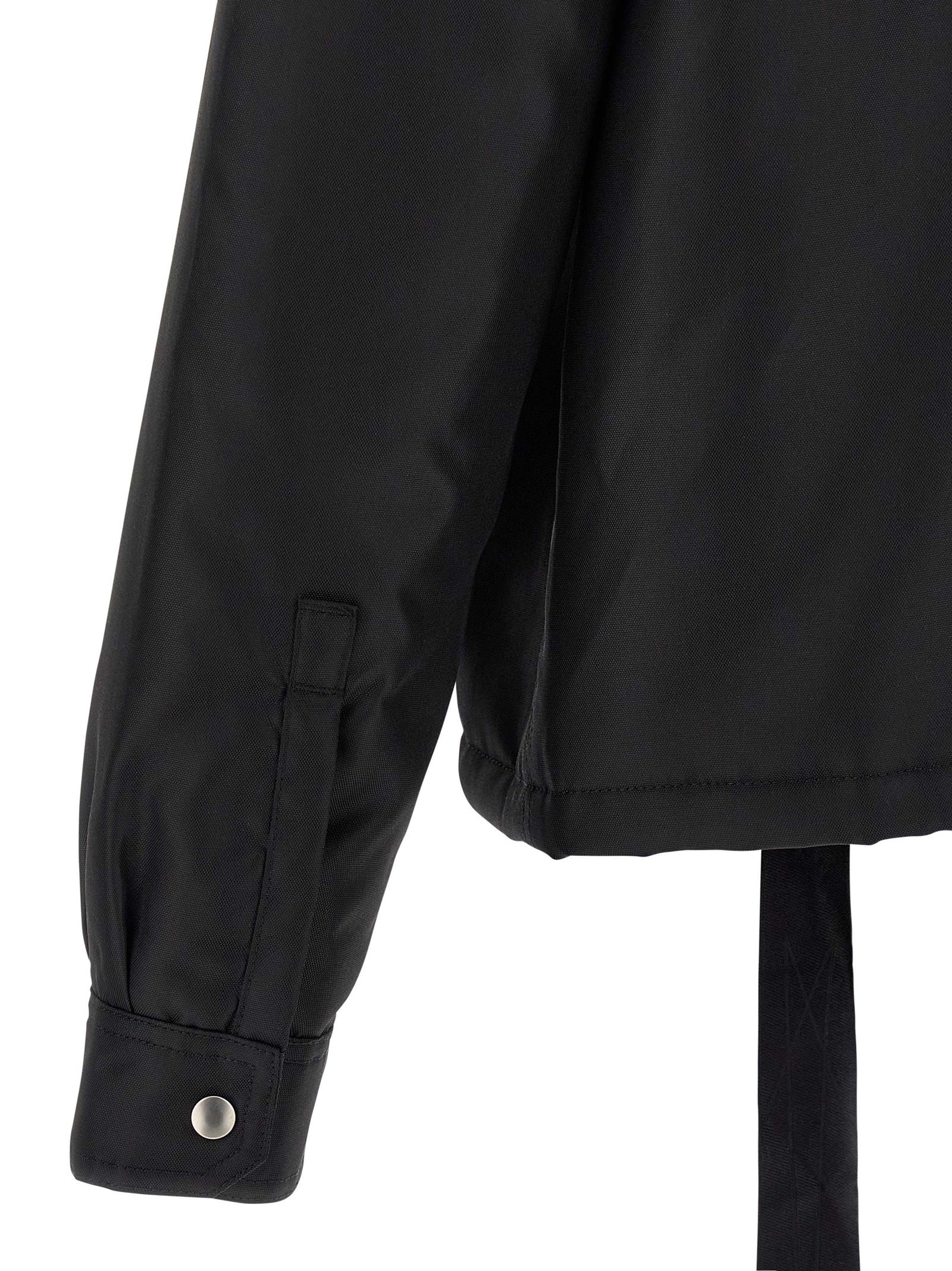 Concealed Zipfront jacket Black Nylon Down Jacket, Parka, Casual