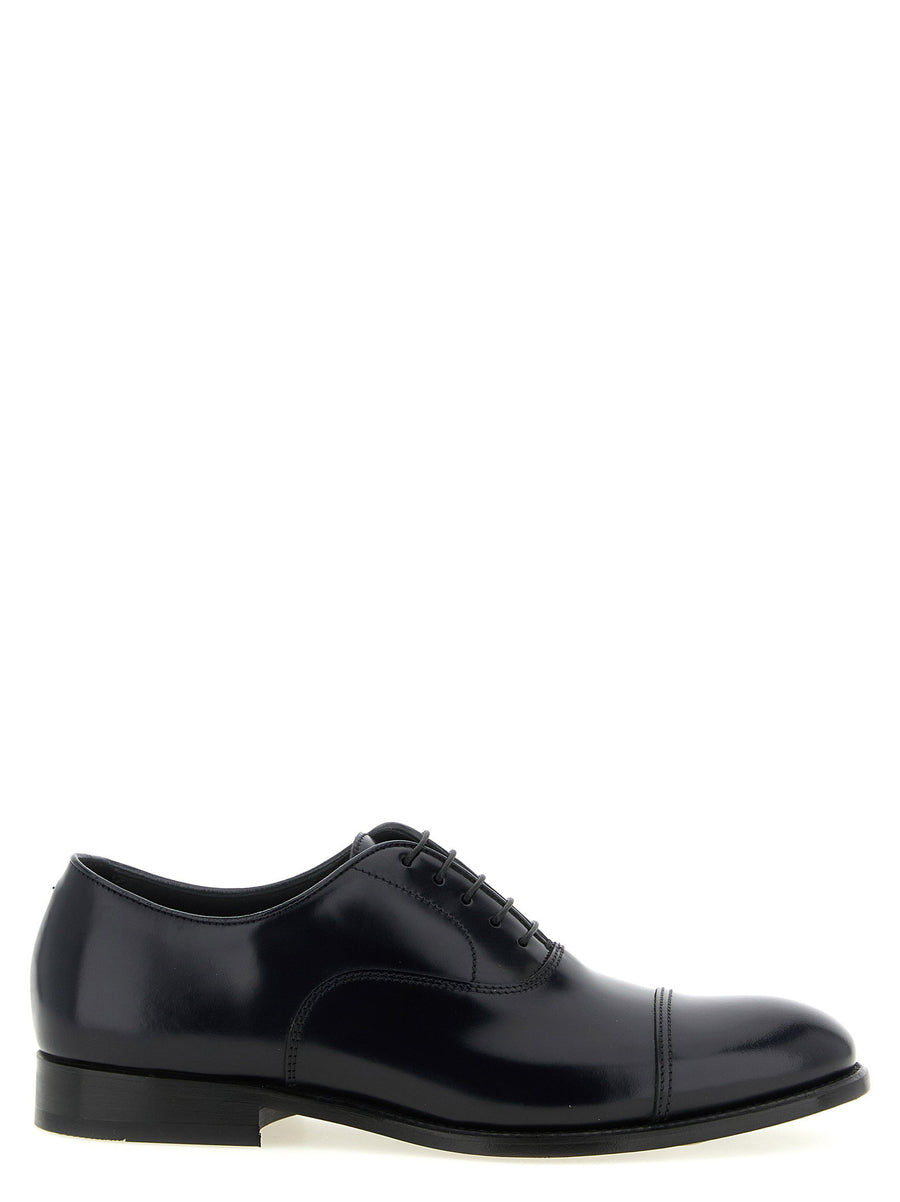 Doucal's Nappa Calfskin Oxford — Black