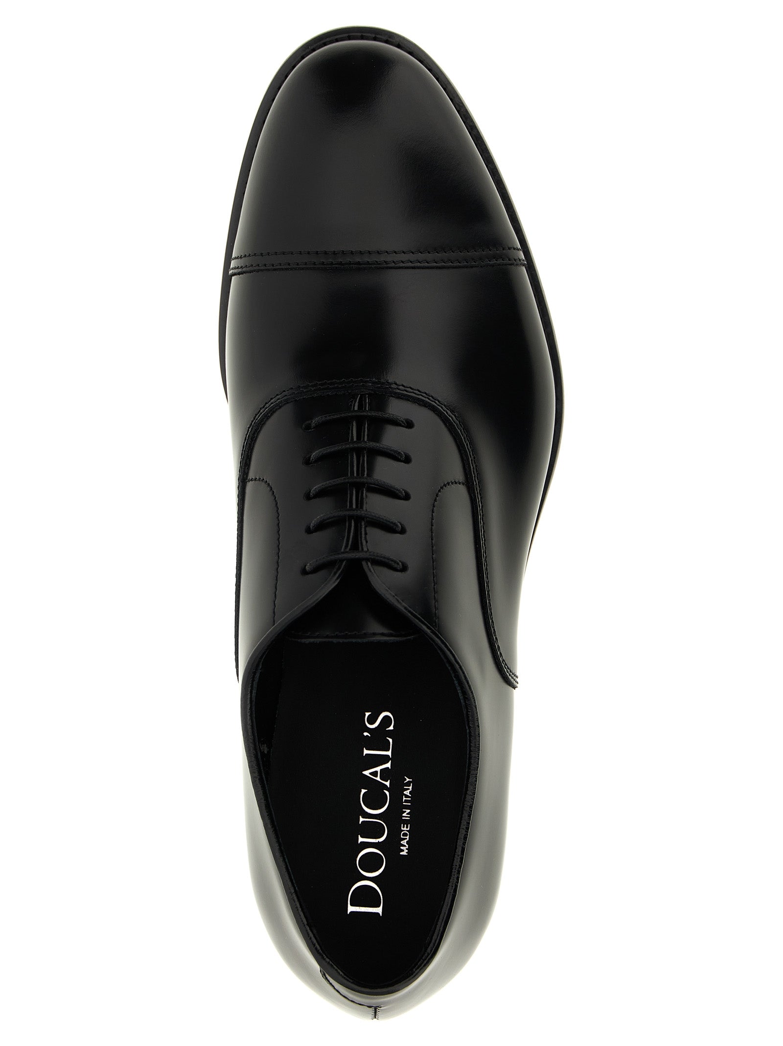 5 Fori lace up shoes Black Calfskin Leather (bos Taurus)