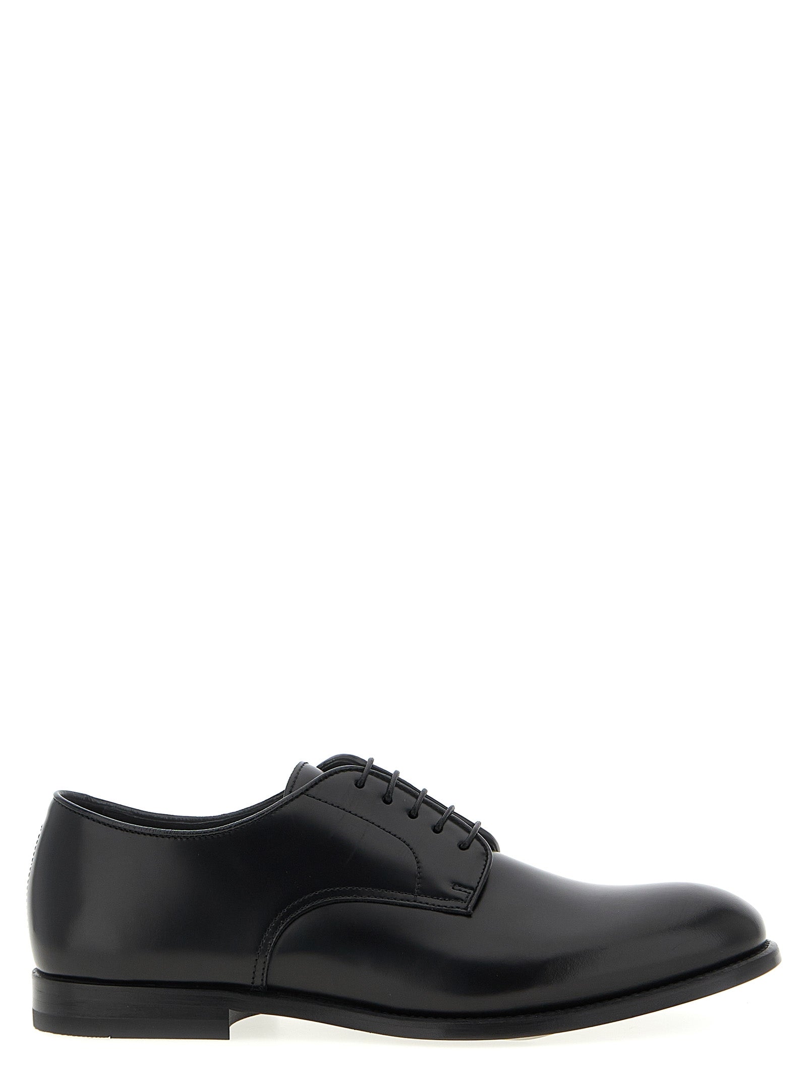 5 Fori lace up shoes Black Calfskin Leather (bos Taurus)