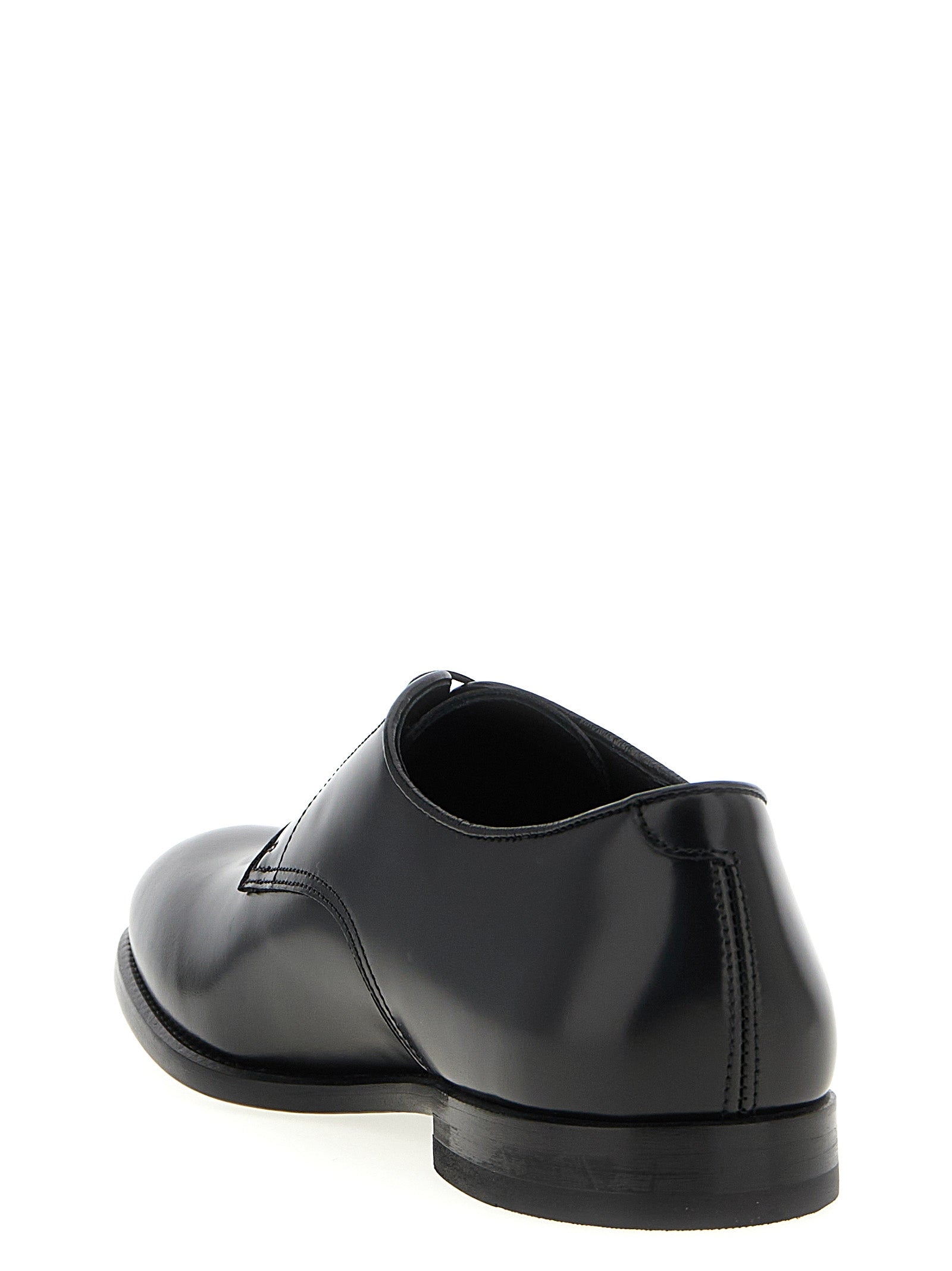 5 Fori lace up shoes Black Calfskin Leather (bos Taurus)