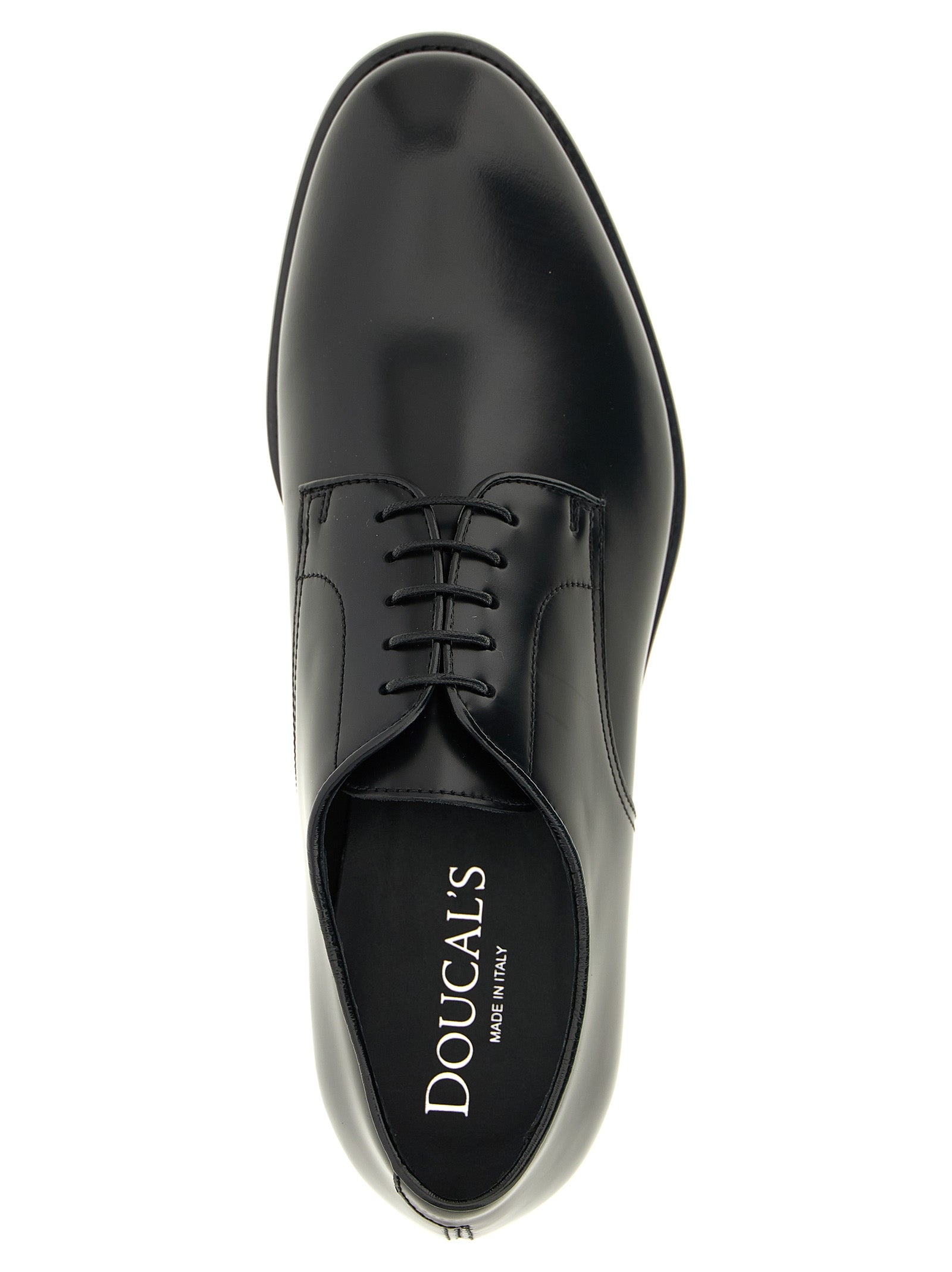 5 Fori lace up shoes Black Calfskin Leather (bos Taurus)