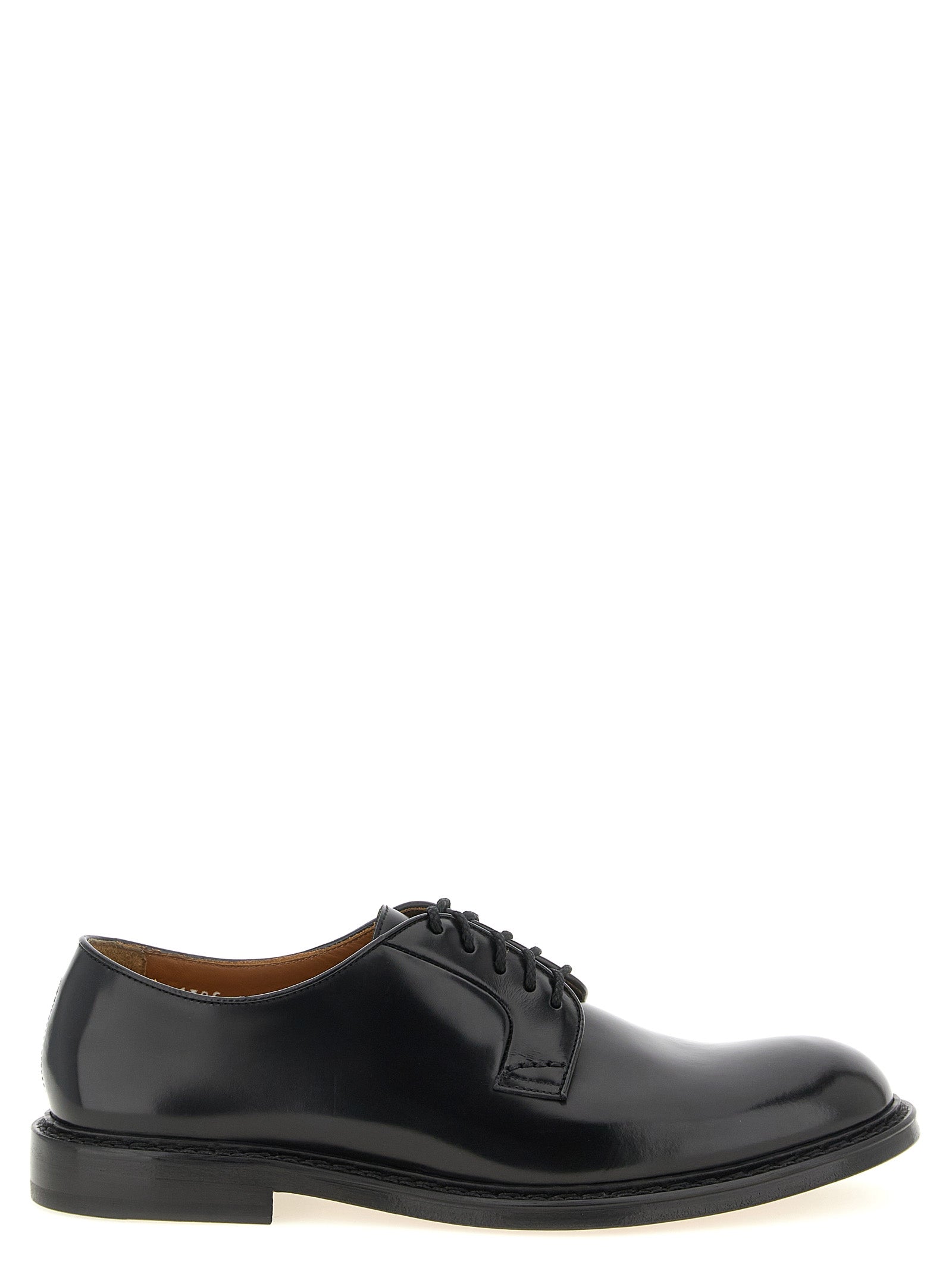 5 Fori lace up shoes Black Calfskin Leather (bos Taurus)