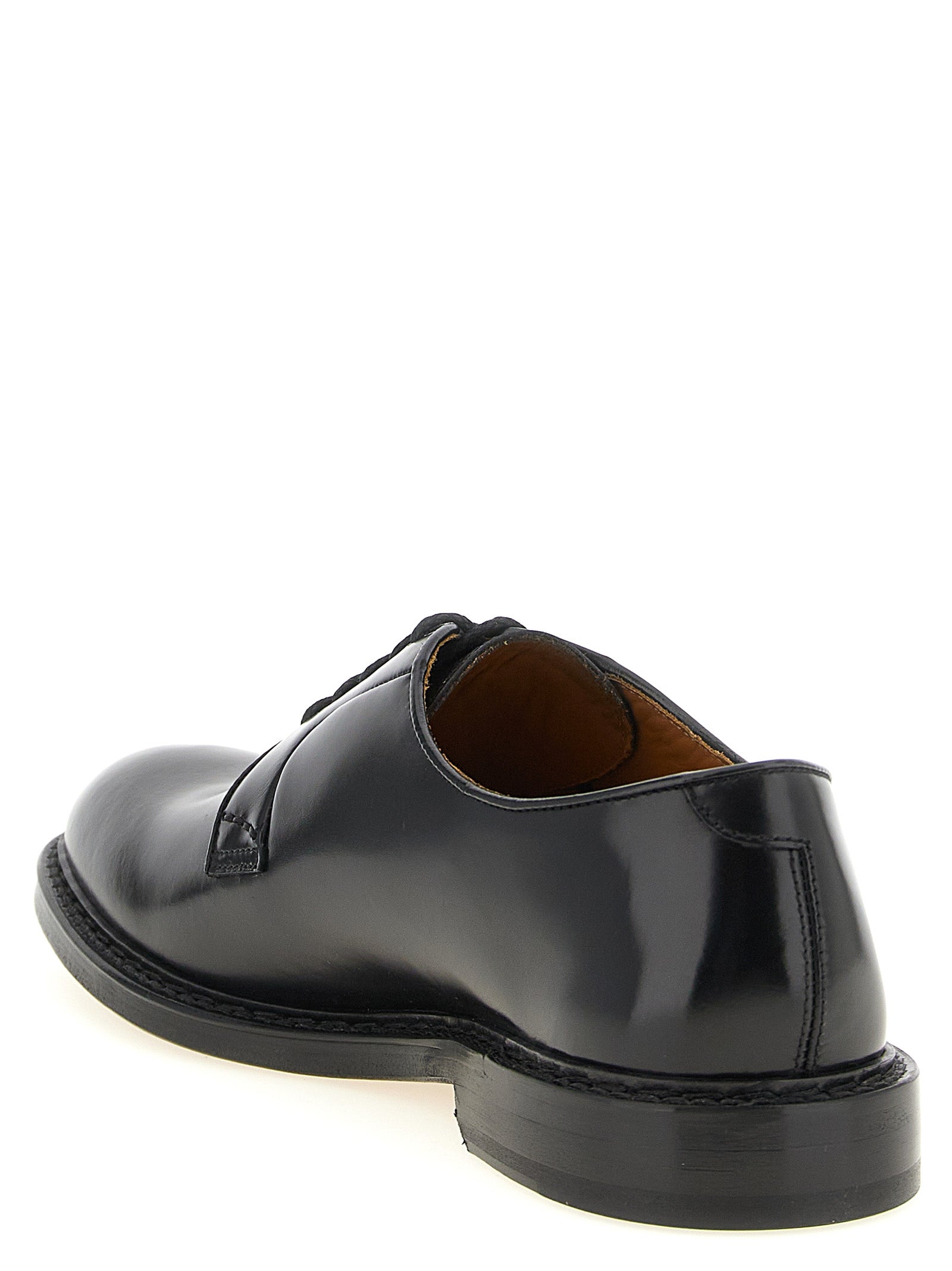 5 Fori lace up shoes Black Calfskin Leather (bos Taurus)