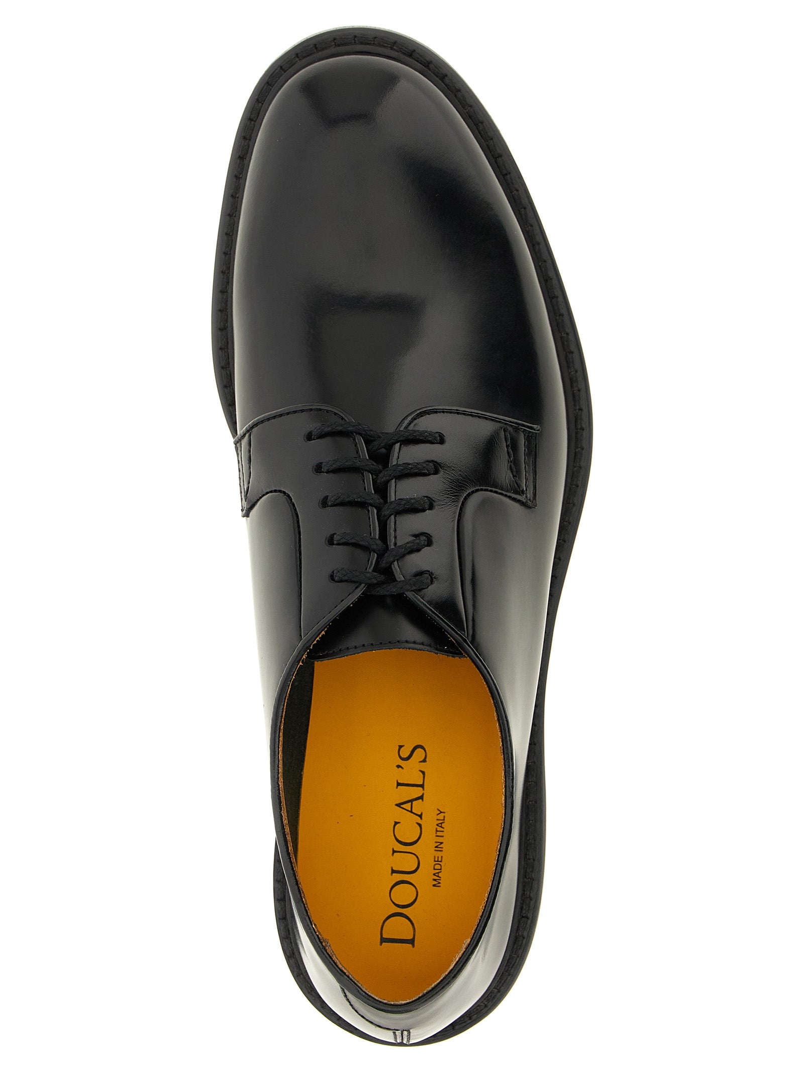 5 Fori lace up shoes Black Calfskin Leather (bos Taurus)