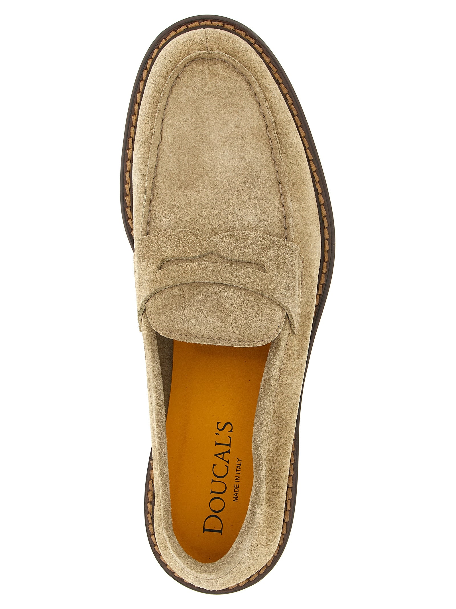 Suede loafers Beige Calfskin Leather (bos Taurus)