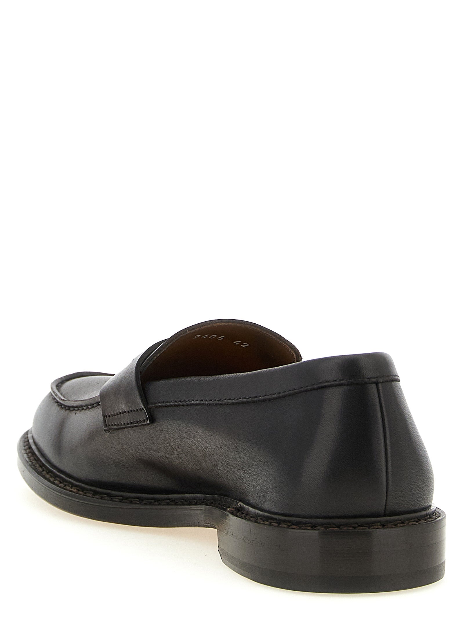 Leather loafers Brown Calfskin (bos Taurus)