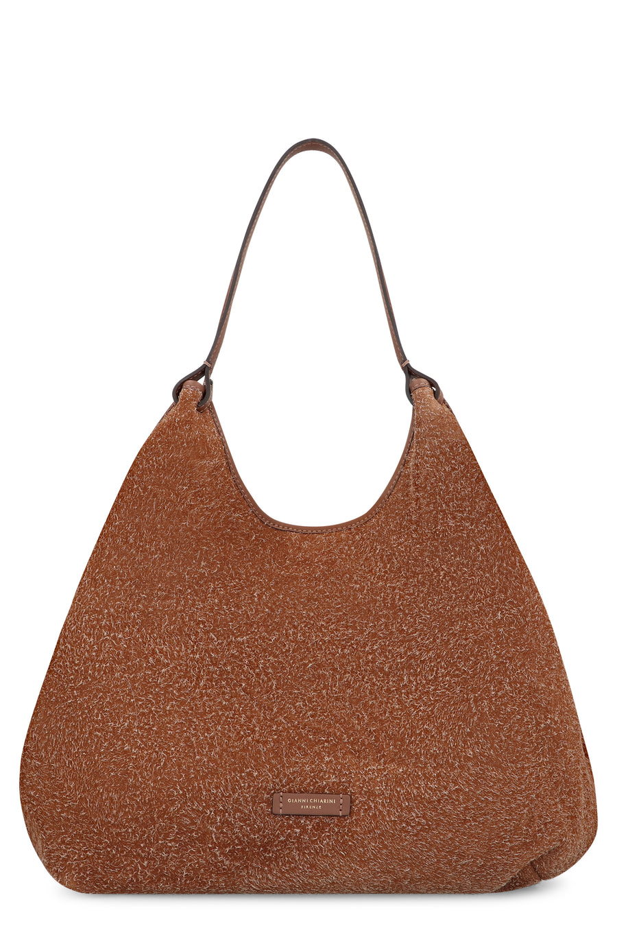 Dua Suede Handbag Beige Cowhide Handbags