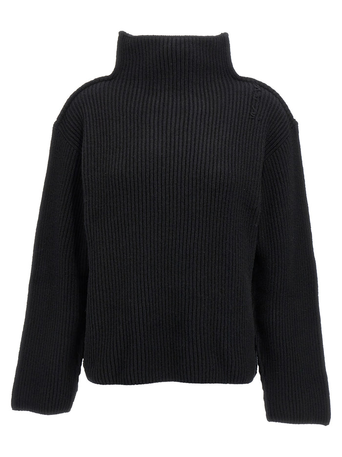 Ribbed sweater Black Wool Sweater, Cardigans
