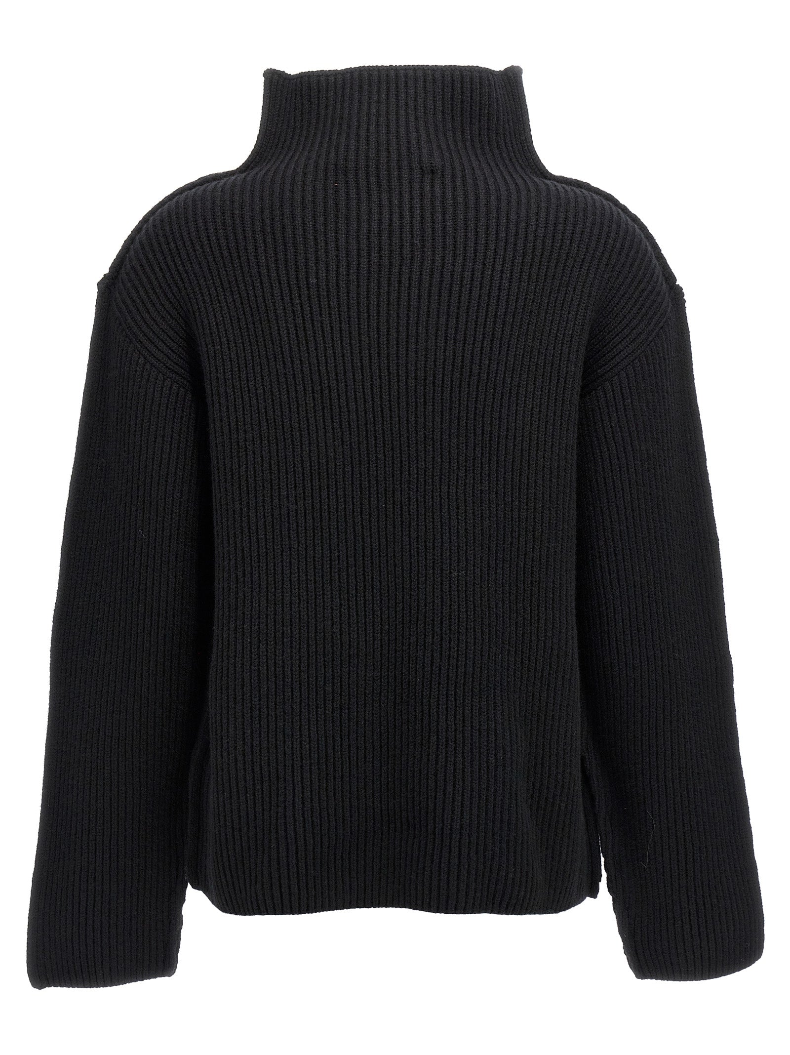 Ribbed sweater Black Wool Sweater, Cardigans