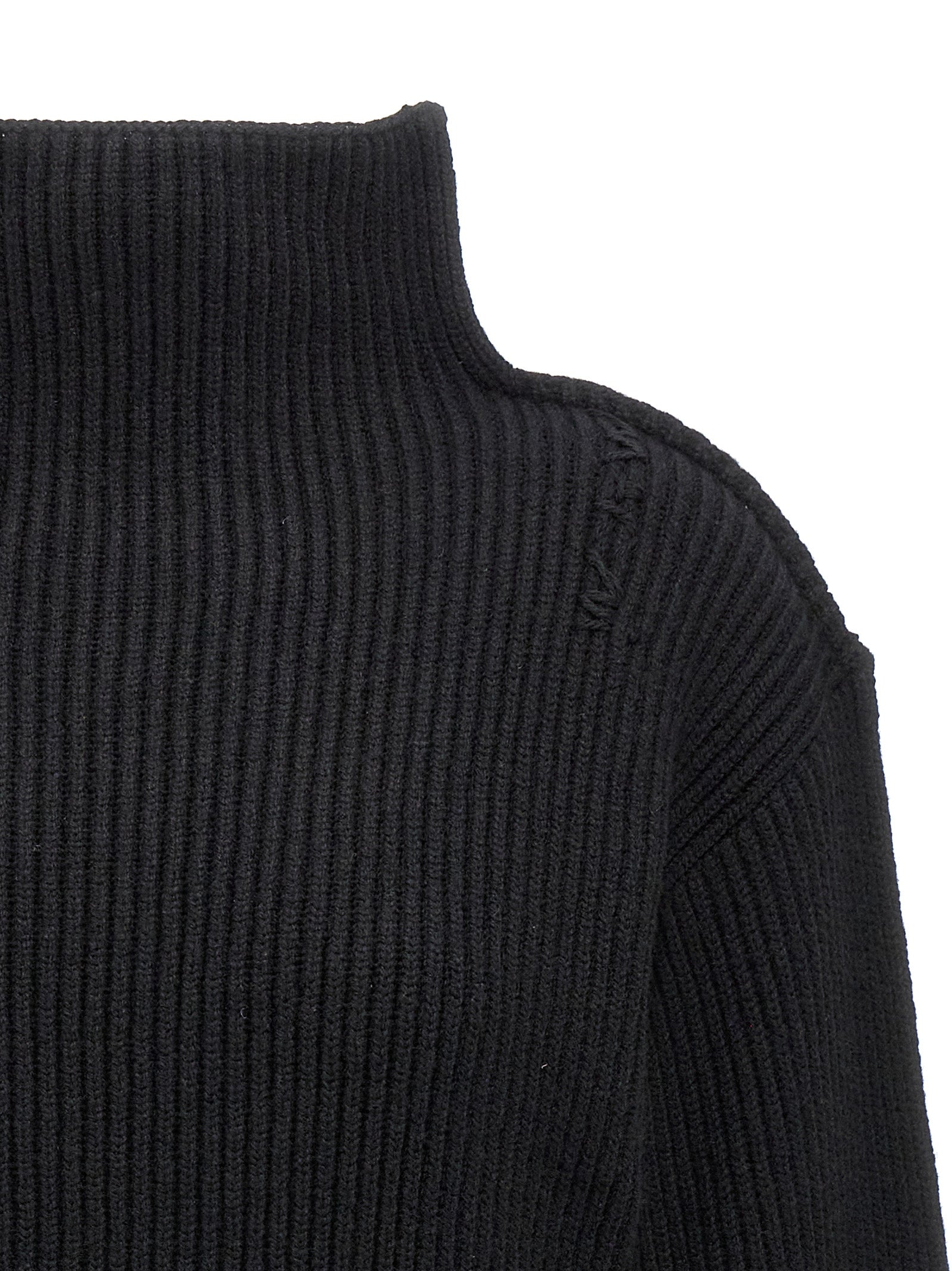 Ribbed sweater Black Wool Sweater, Cardigans