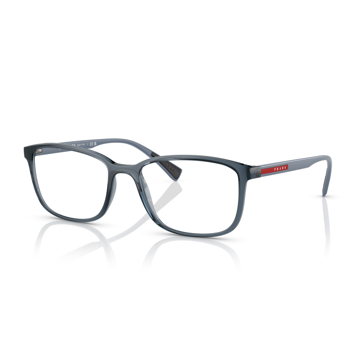 Prada Linea Rossa PS 04IV CZH1O1 Azzurro Trasparente Blu Nylon Occhiali Da Vista