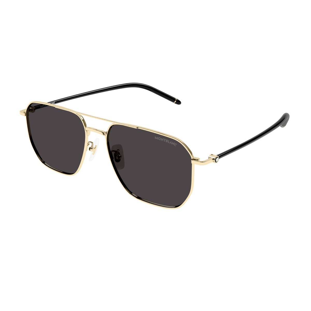 Montblanc MB0367SA Linea Meisterstück 001 Gold Black Grey Oro Metal Occhiali Da Sole