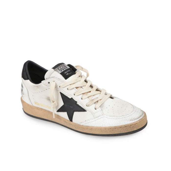 Ball Star White/black Leather Sneaker