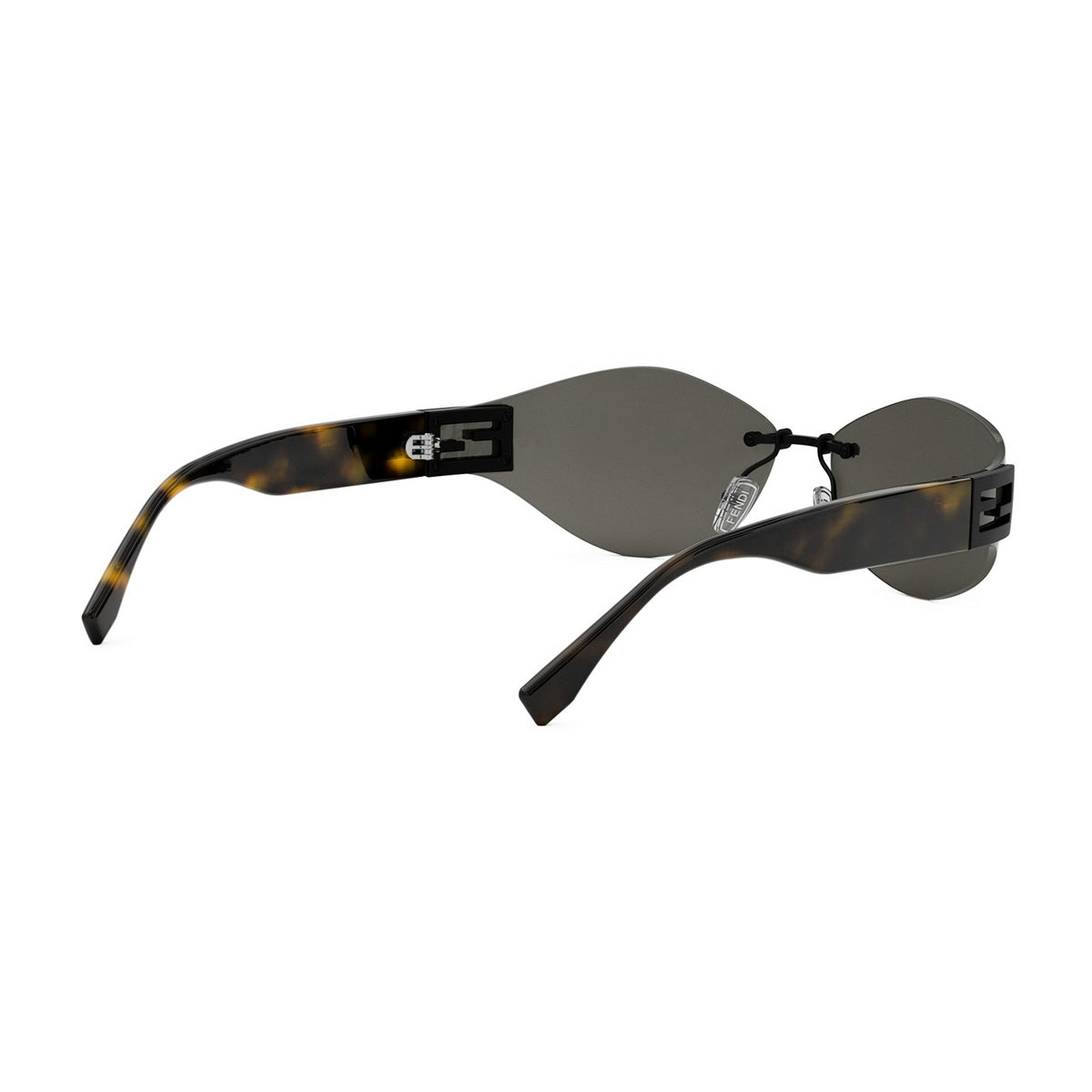 FE40159U Baguette 02A Havana Nero Opaco Marrone Acetate/metal Occhiali Da Sole