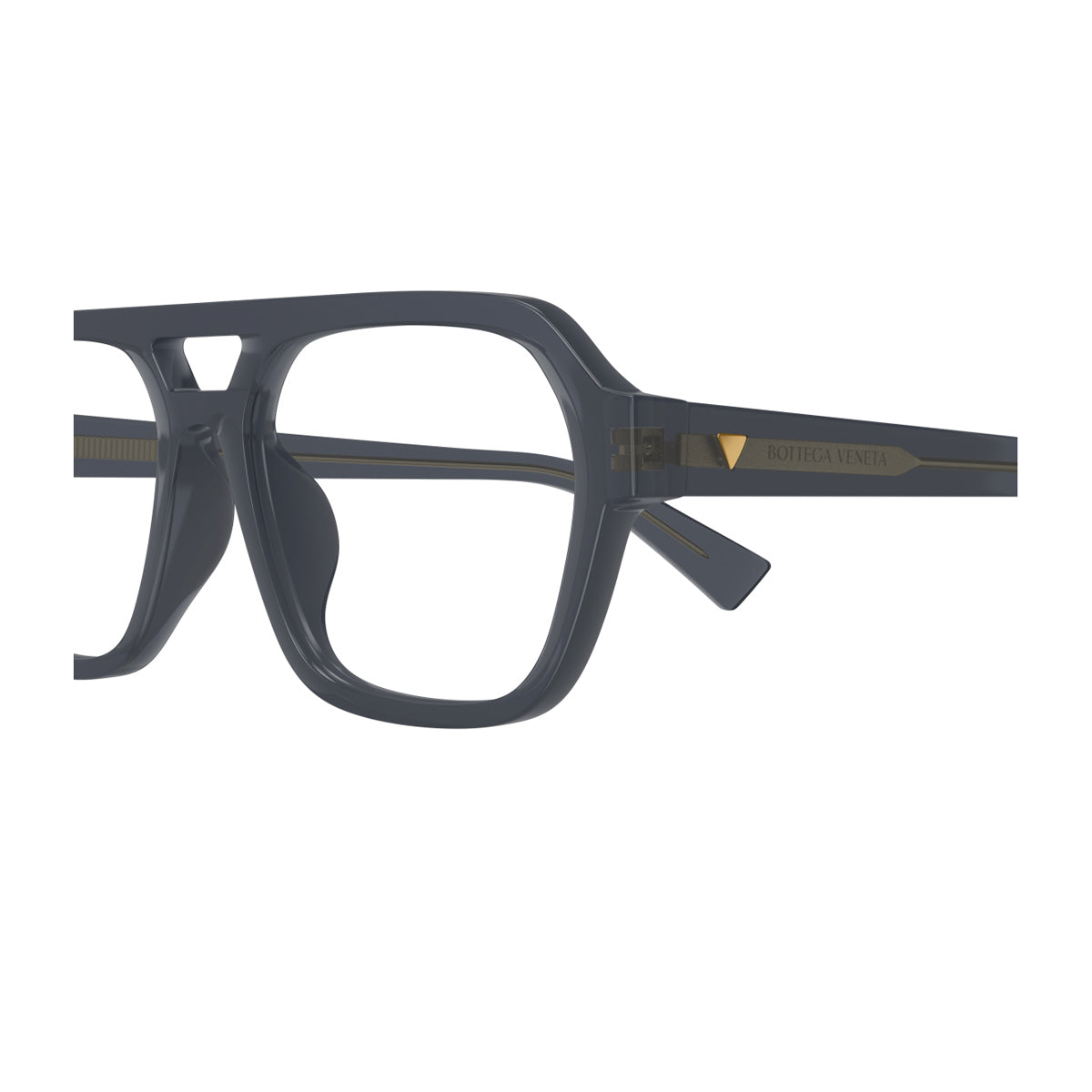 Bottega Veneta BV1336OA Linea New Classic 003 Grey Transparent Grigio Recycled Acetate Occhiali Da Vista