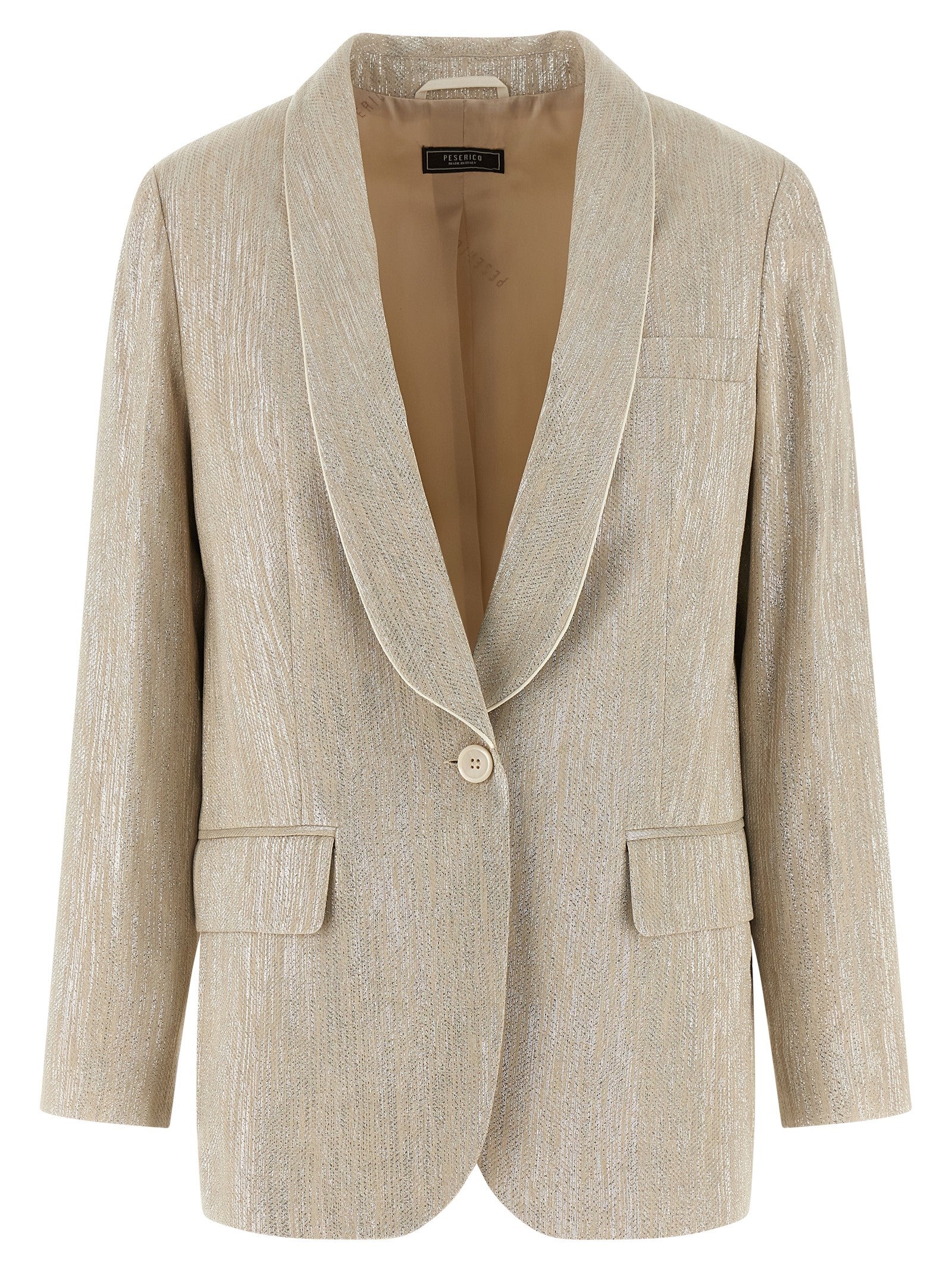 Lamé thread blazer Beige Blazer, Suits