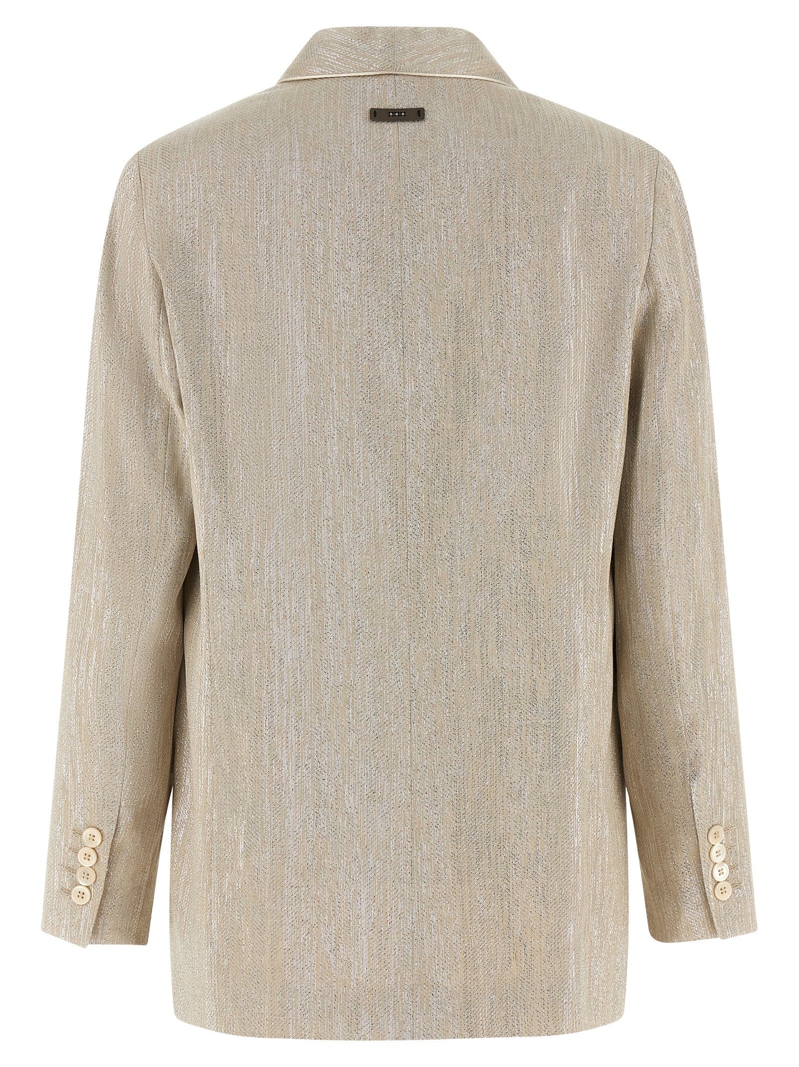 Lamé thread blazer Beige Blazer, Suits