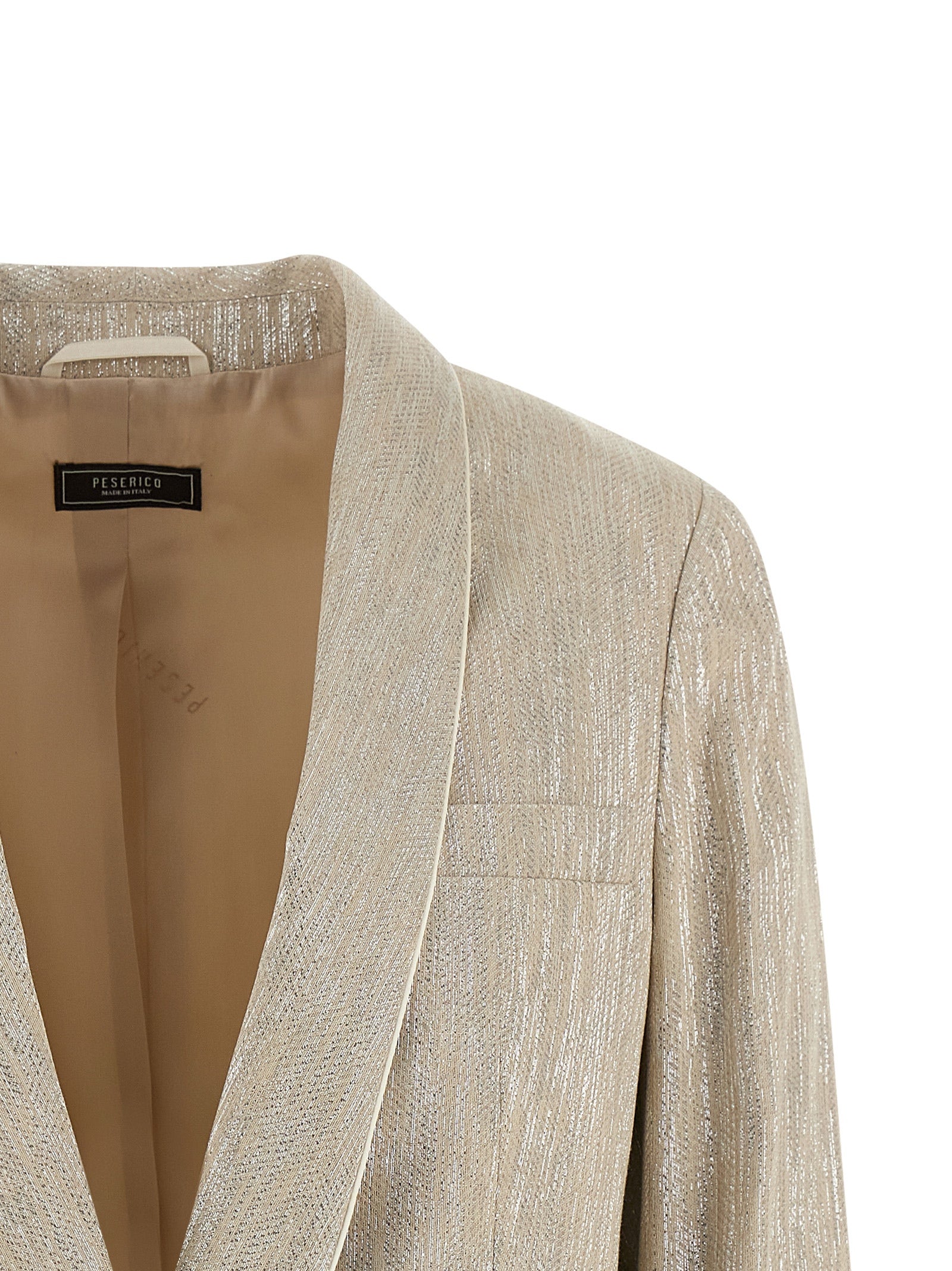 Lamé thread blazer Beige Blazer, Suits