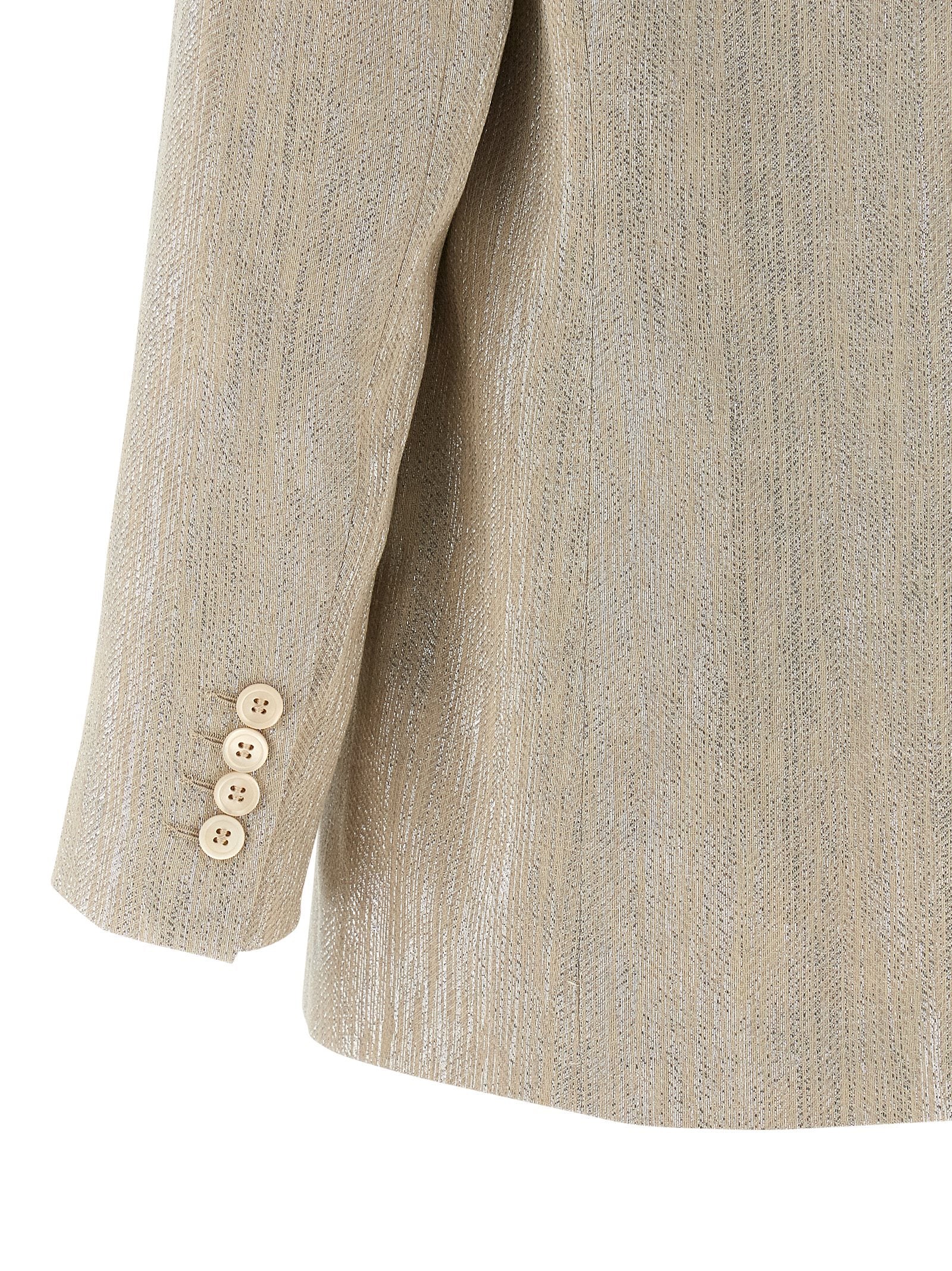 Lamé thread blazer Beige Blazer, Suits