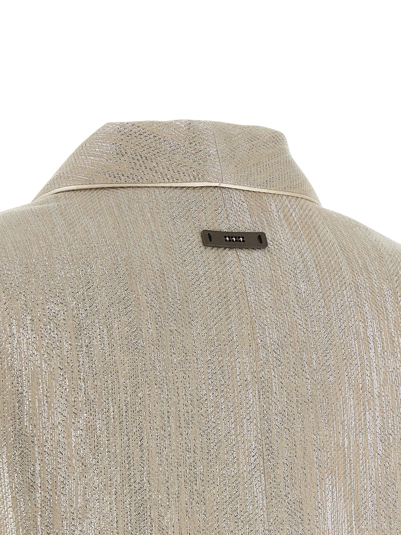 Lamé thread blazer Beige Blazer, Suits