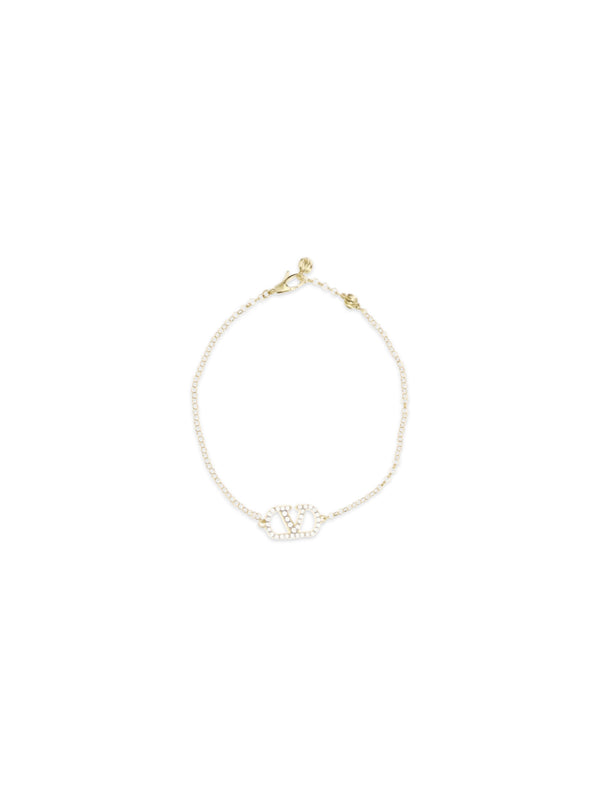 Valentino Garavani Metal and Swarovski crystals bracelet in gold