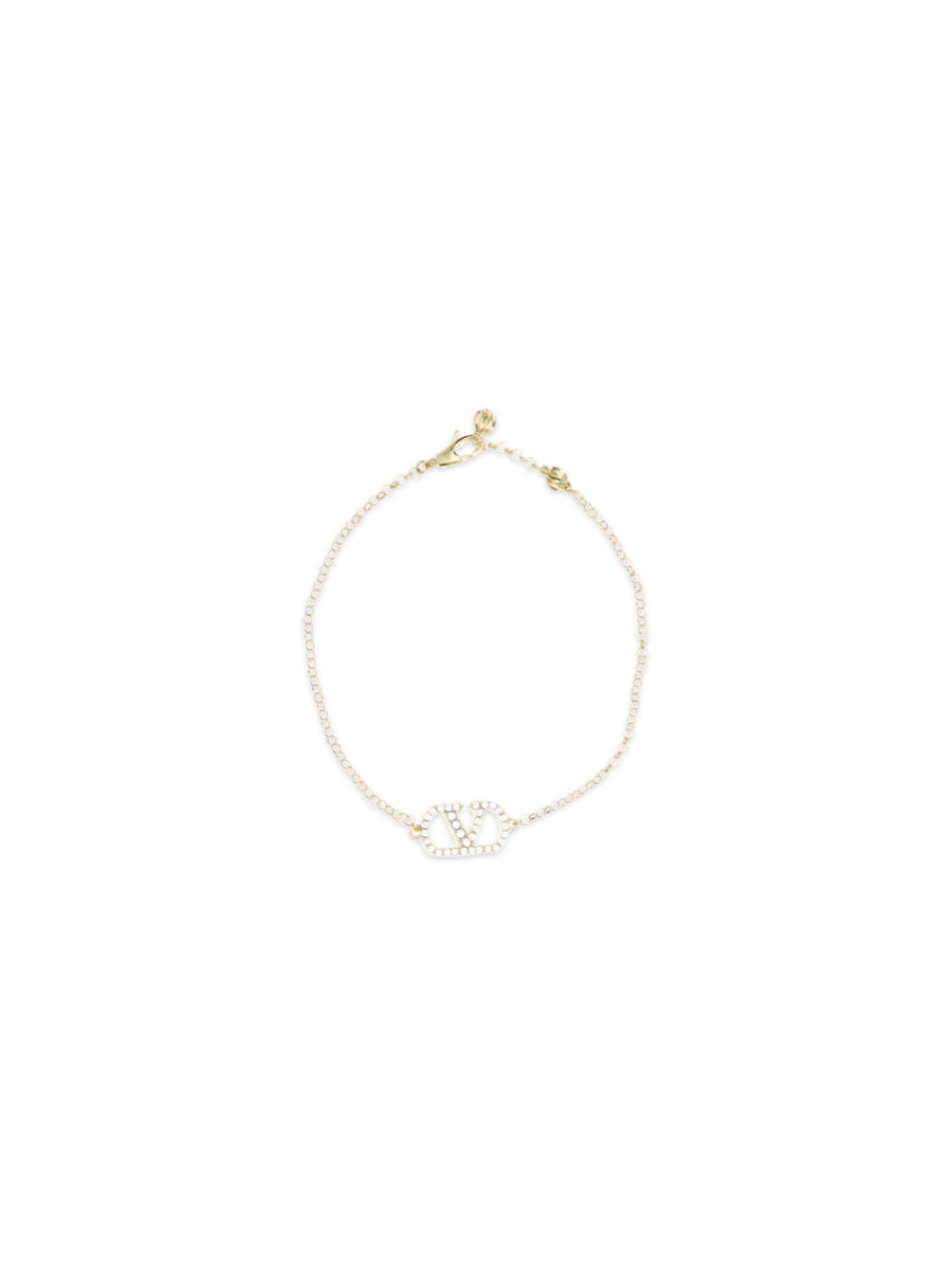 Valentino Garavani Metal and Swarovski crystals bracelet in gold