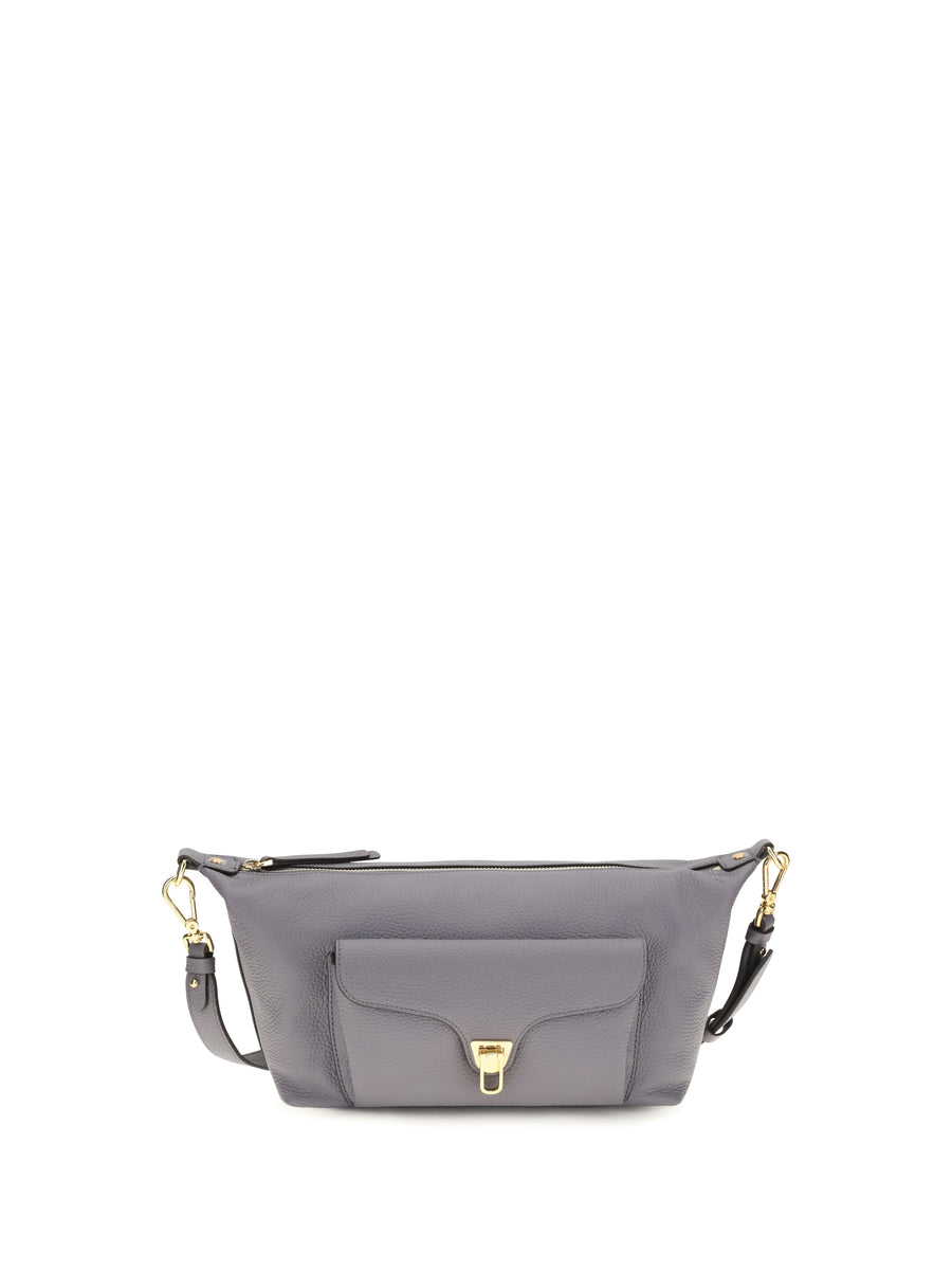 Coccinelle 100% Calf Leather Bos Taurus shoulder bag in gray