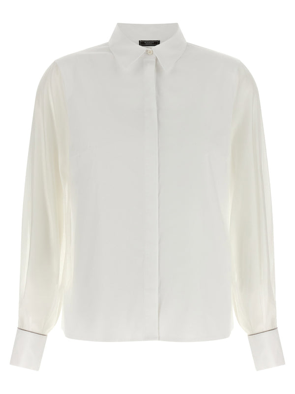 Peserico Stretch Cotton Shirt — White