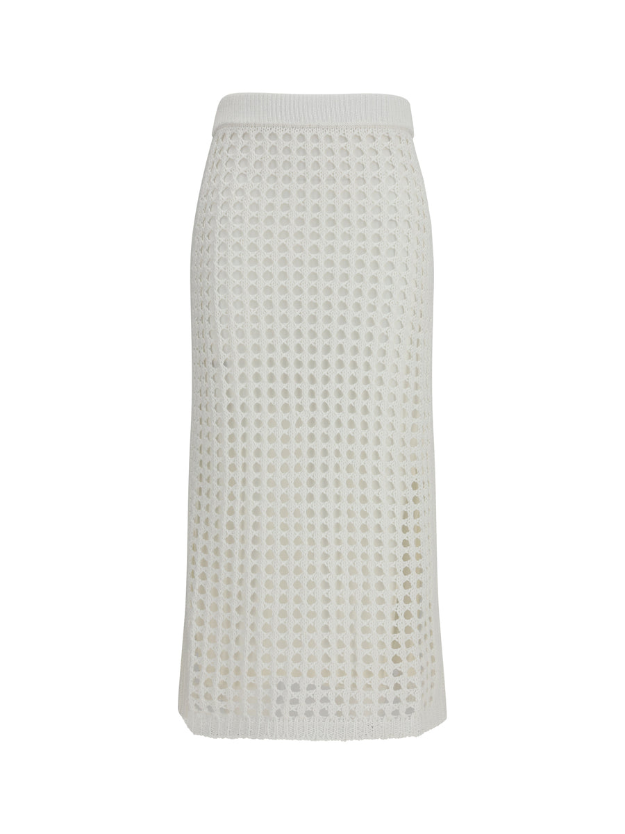Max Mara Pure 100% Cotton skirt in white