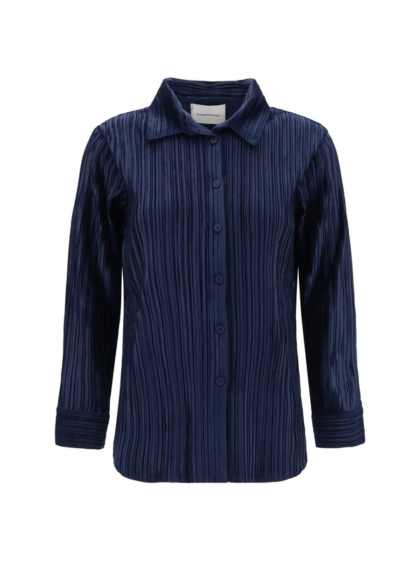 Gongdid Design 100% Polyester shirt in navy