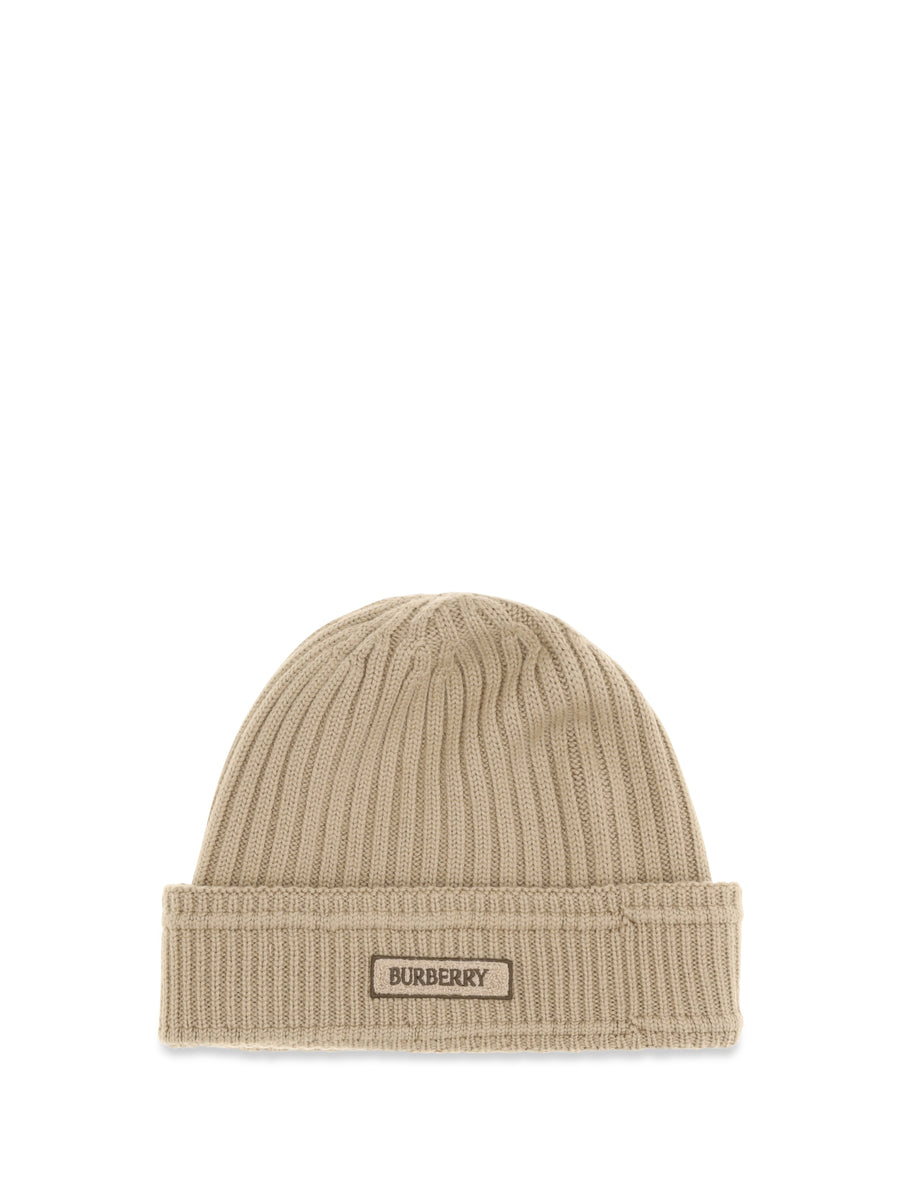 Burberry 8103341 100% Merino Wool Ovis Aries beanie in beige