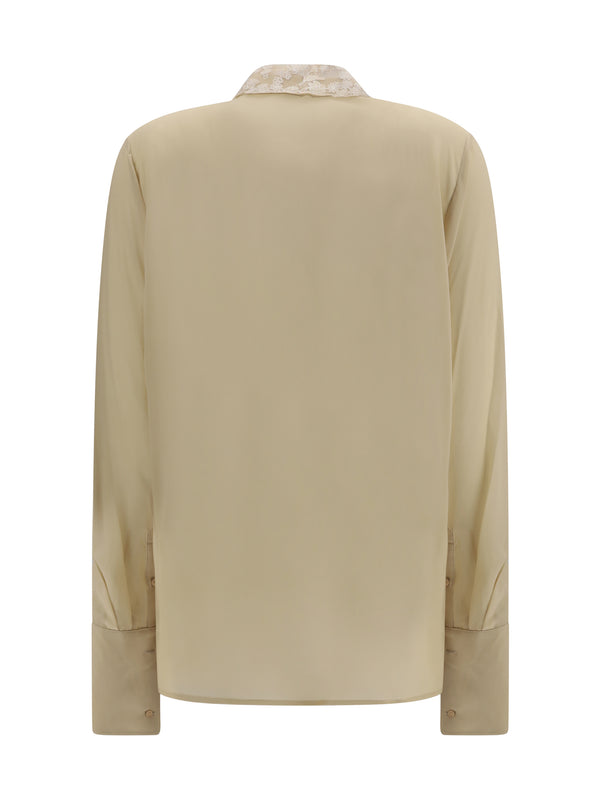 Georgette Silk Shirt Parchment