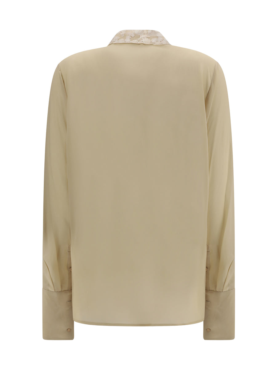 Georgette Silk Shirt Parchment