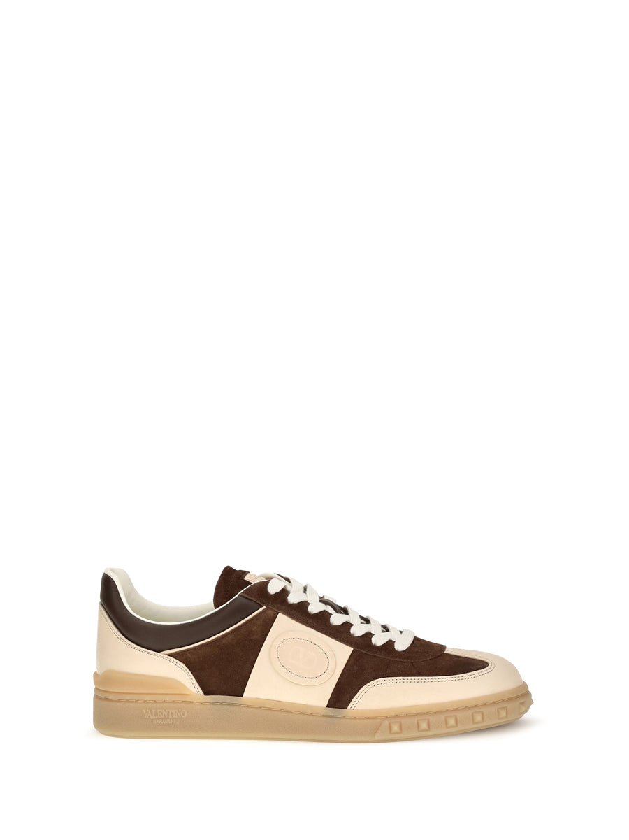 Upvillage Suede And Nappa Calfskin Sneakers Bark Brown/bark Brown/betulla/betulla/am Upper: Suede; Sole: Rubber