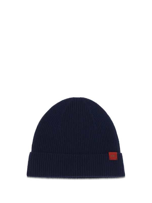 Kiton UCPL003K0239L05 100% Wool (Ovis Aries) beanie in navy